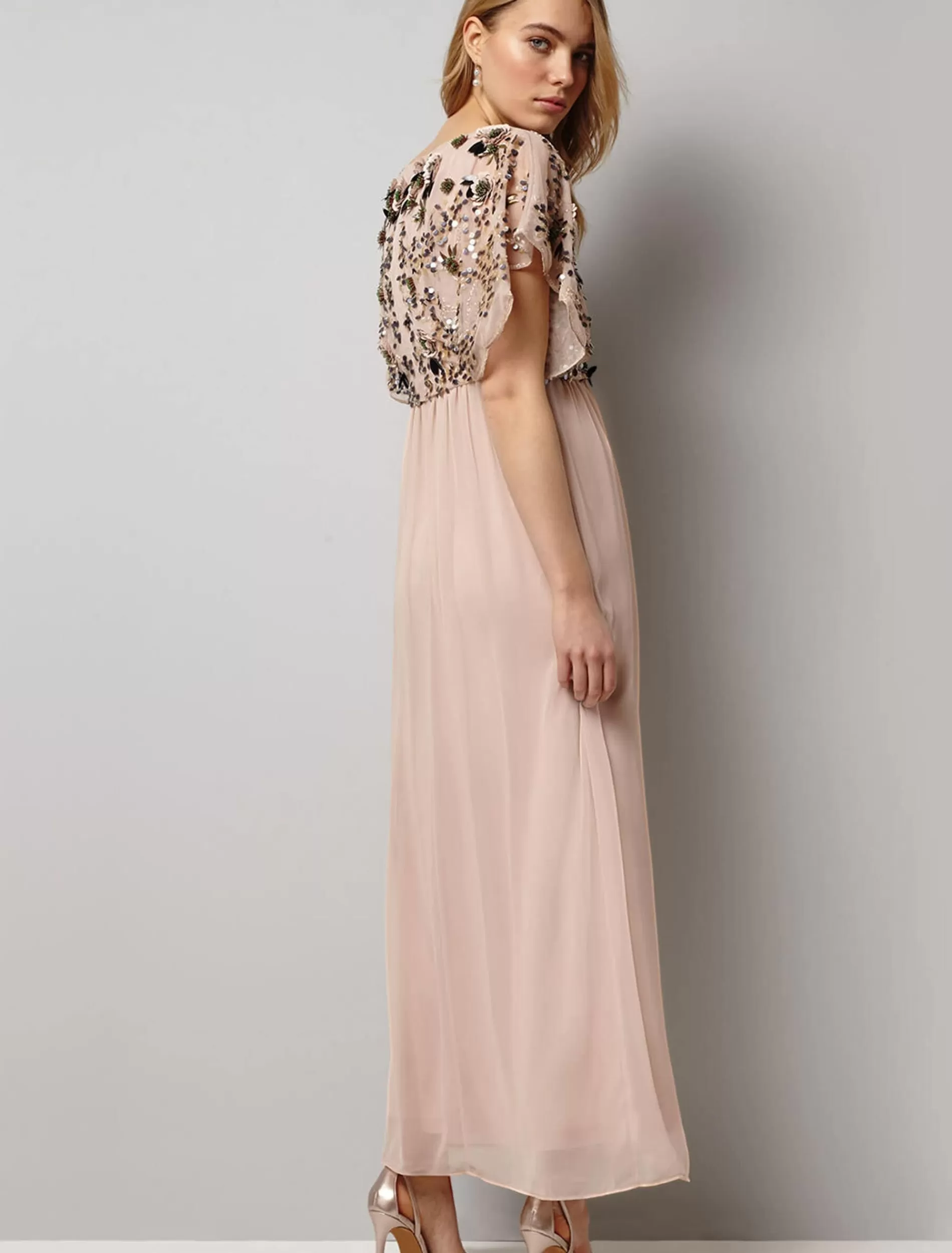 Phase Eight Aaliyah Embellished Maxi Dress Petal Best