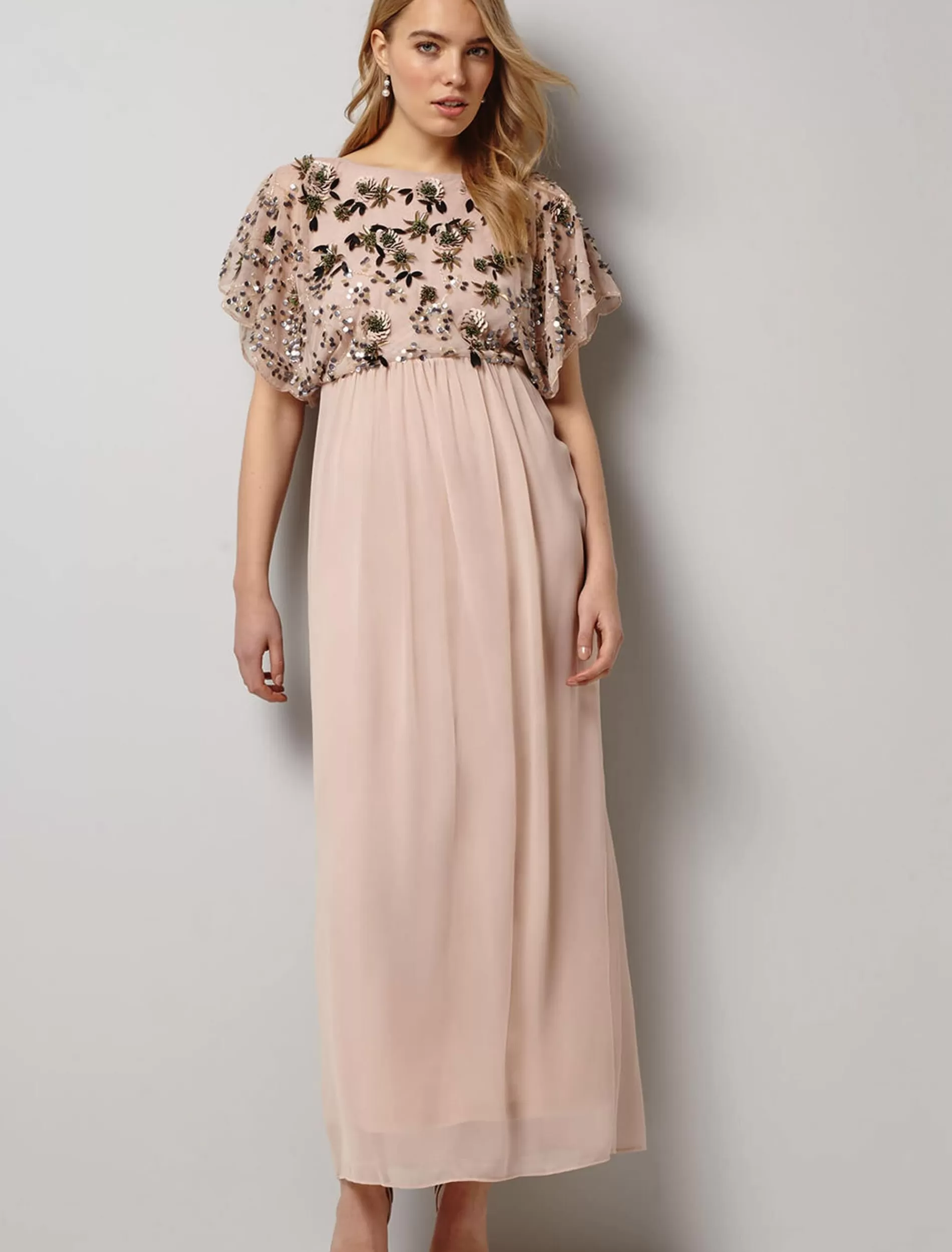 Phase Eight Aaliyah Embellished Maxi Dress Petal Best