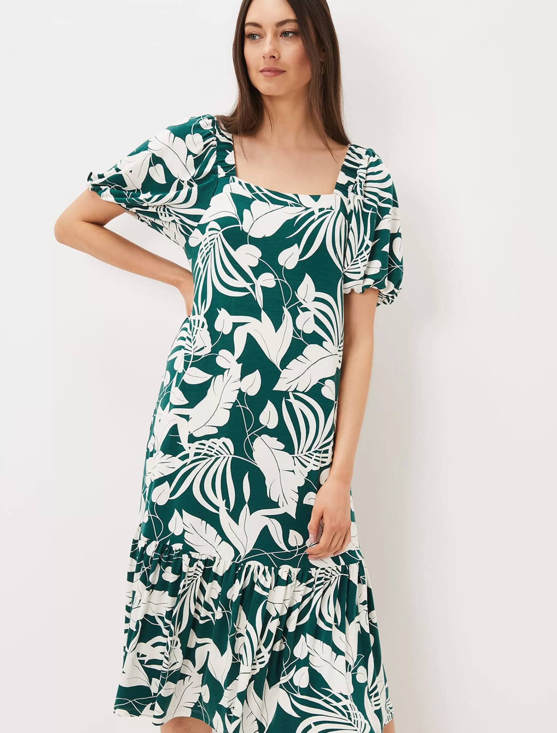 Phase Eight Aayra Palm Print Midaxi Dress Peacock Best