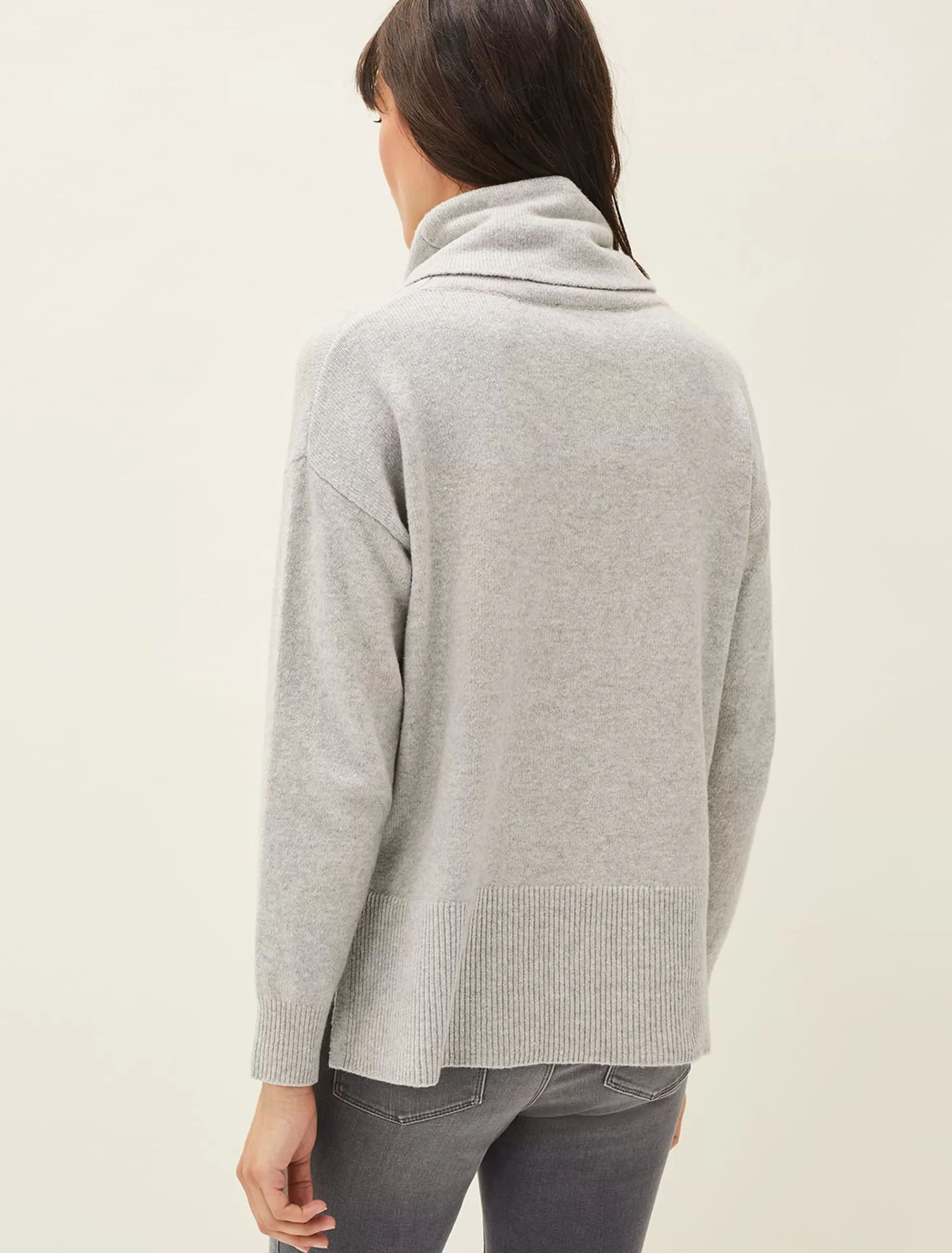 Phase Eight Abella Cowl Neck Jumper Grey Outlet