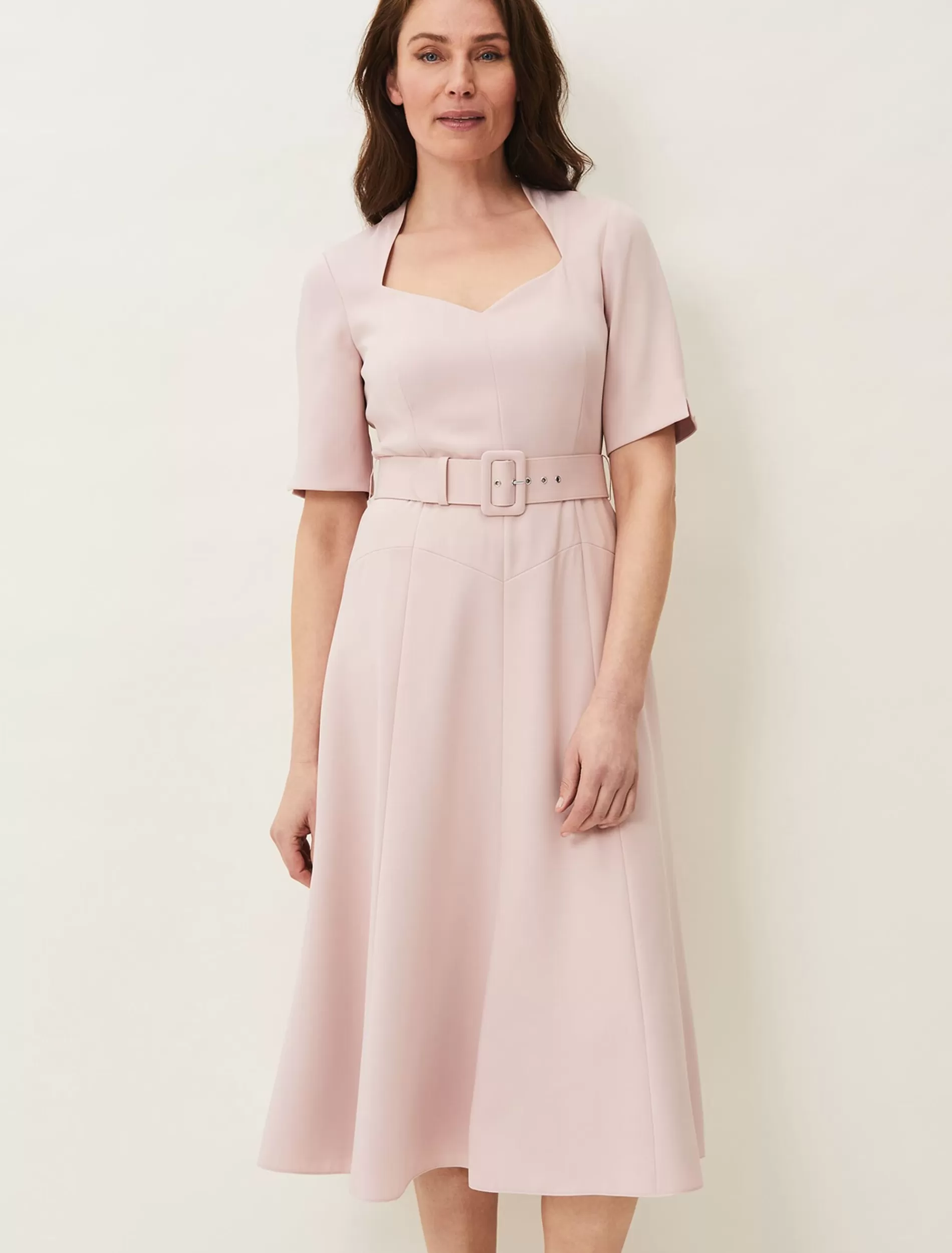 Phase Eight Abigail Fit And Flare Dress Antique Rose New