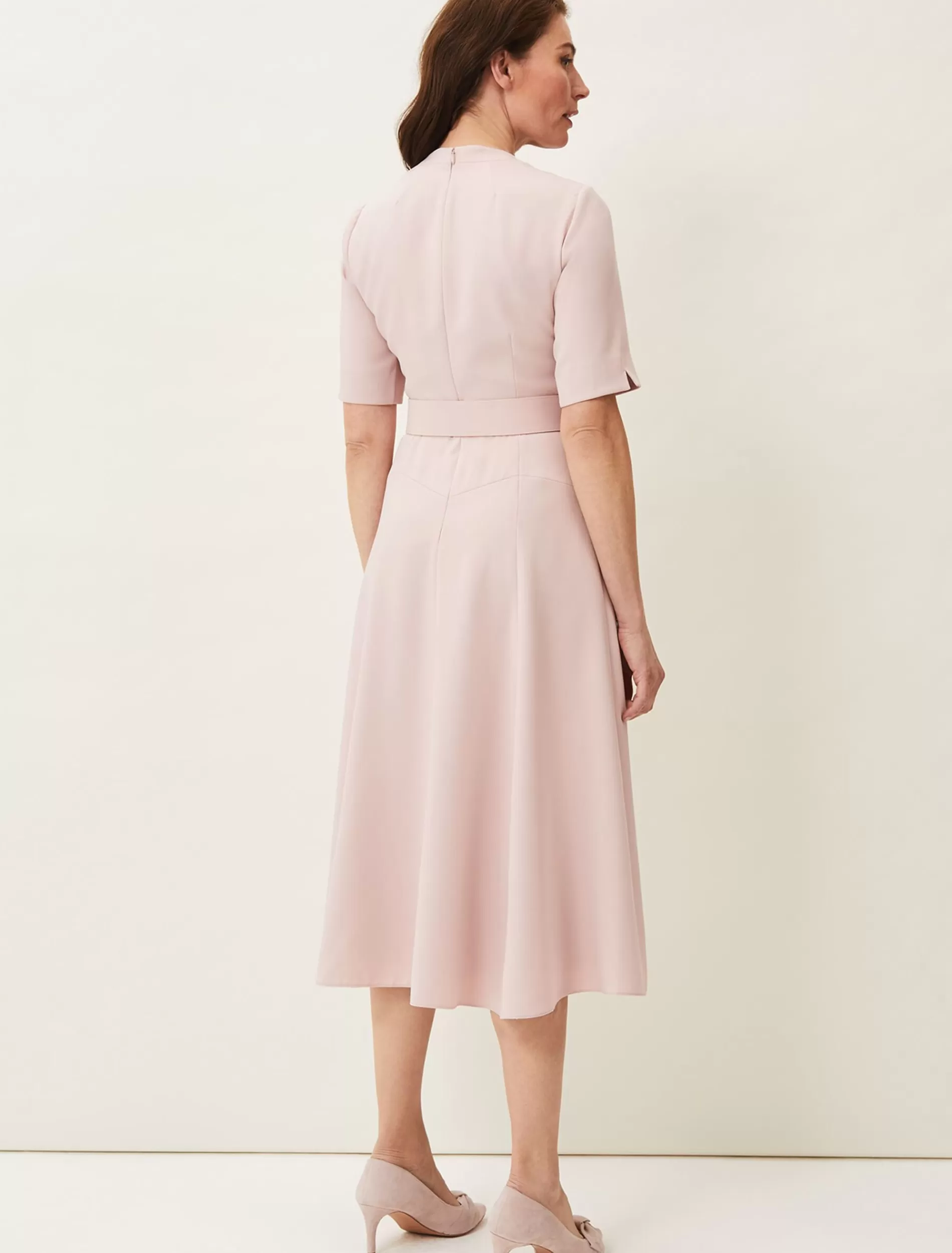 Phase Eight Abigail Fit And Flare Dress Antique Rose New