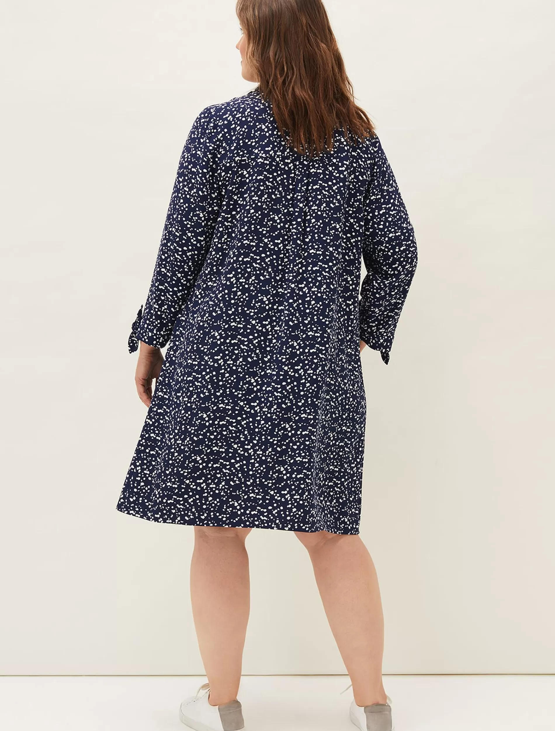 Phase Eight Abigail Spot Swing Dress Navy Shop
