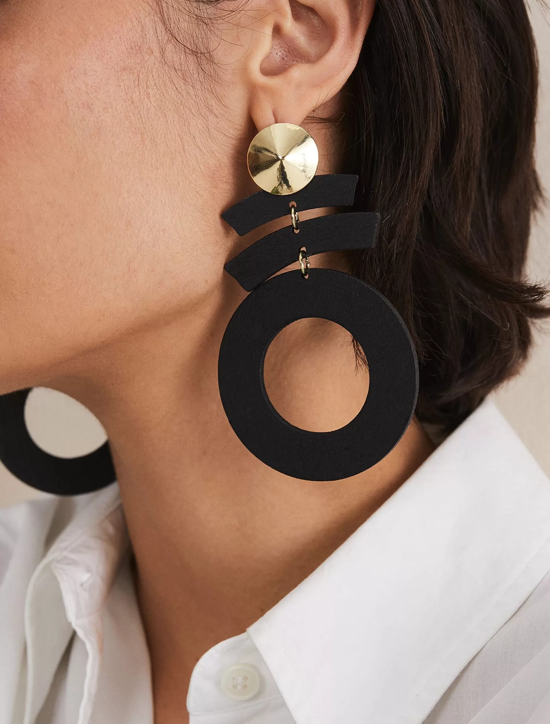 Phase Eight Abstract Drop Earrings Black Best Sale