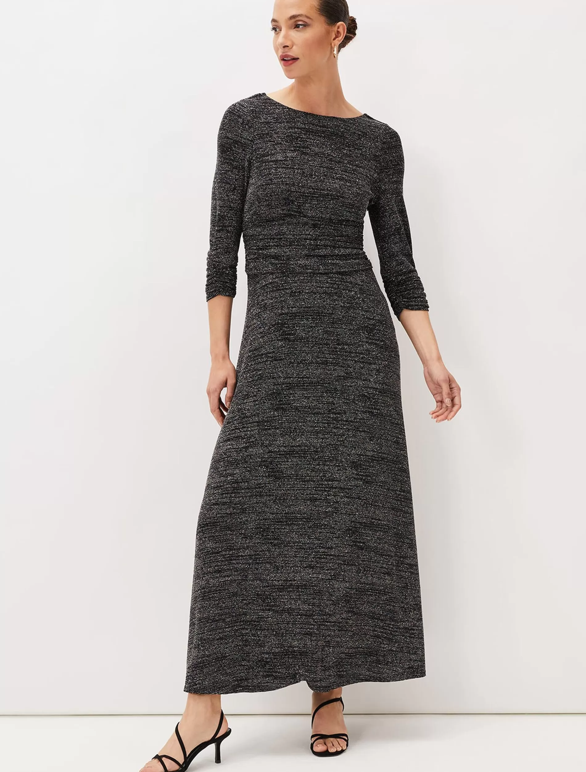 Phase Eight Addyson Sparkle Maxi Dress Black/Multi New