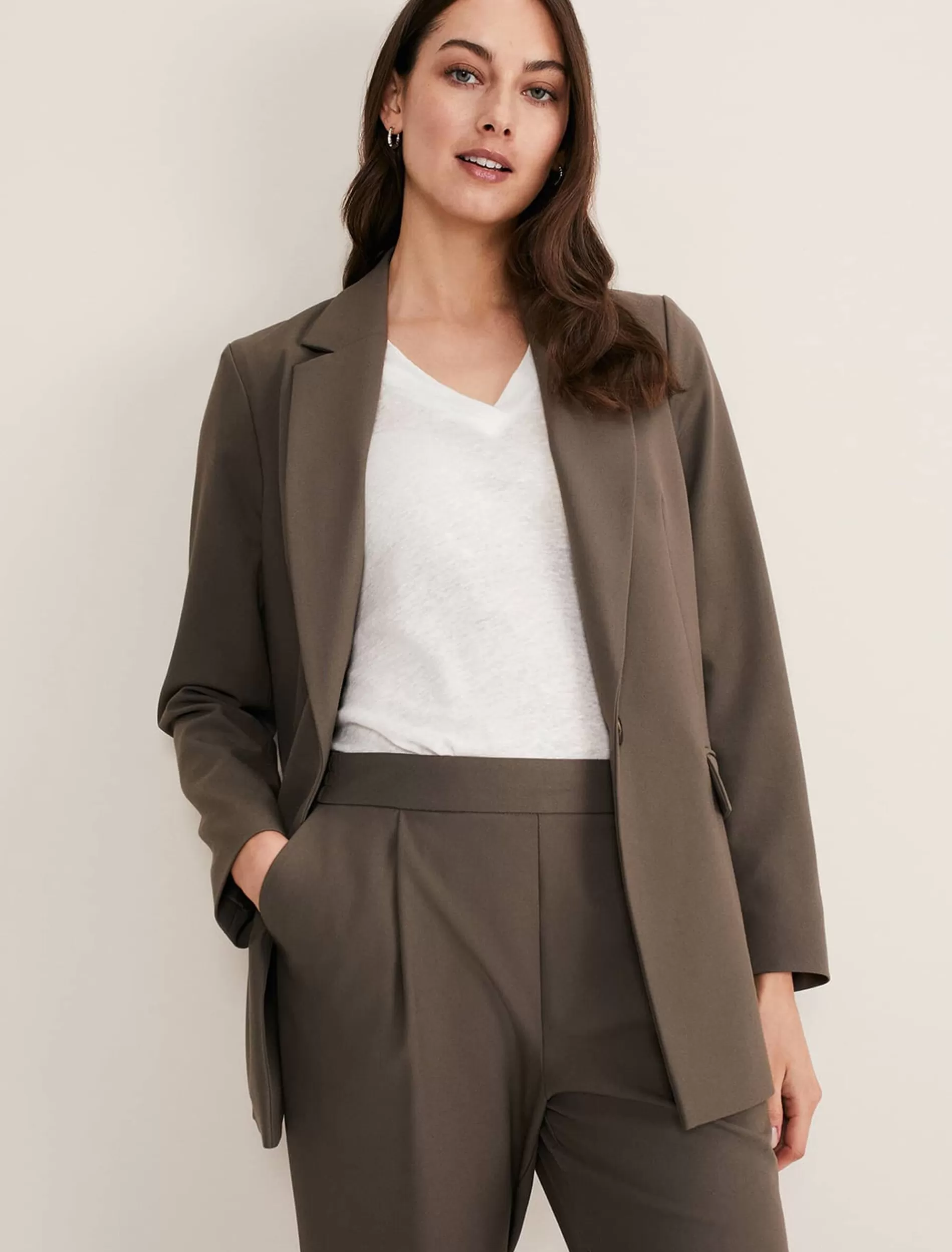Phase Eight Adela Soft Blazer Khaki Cheap