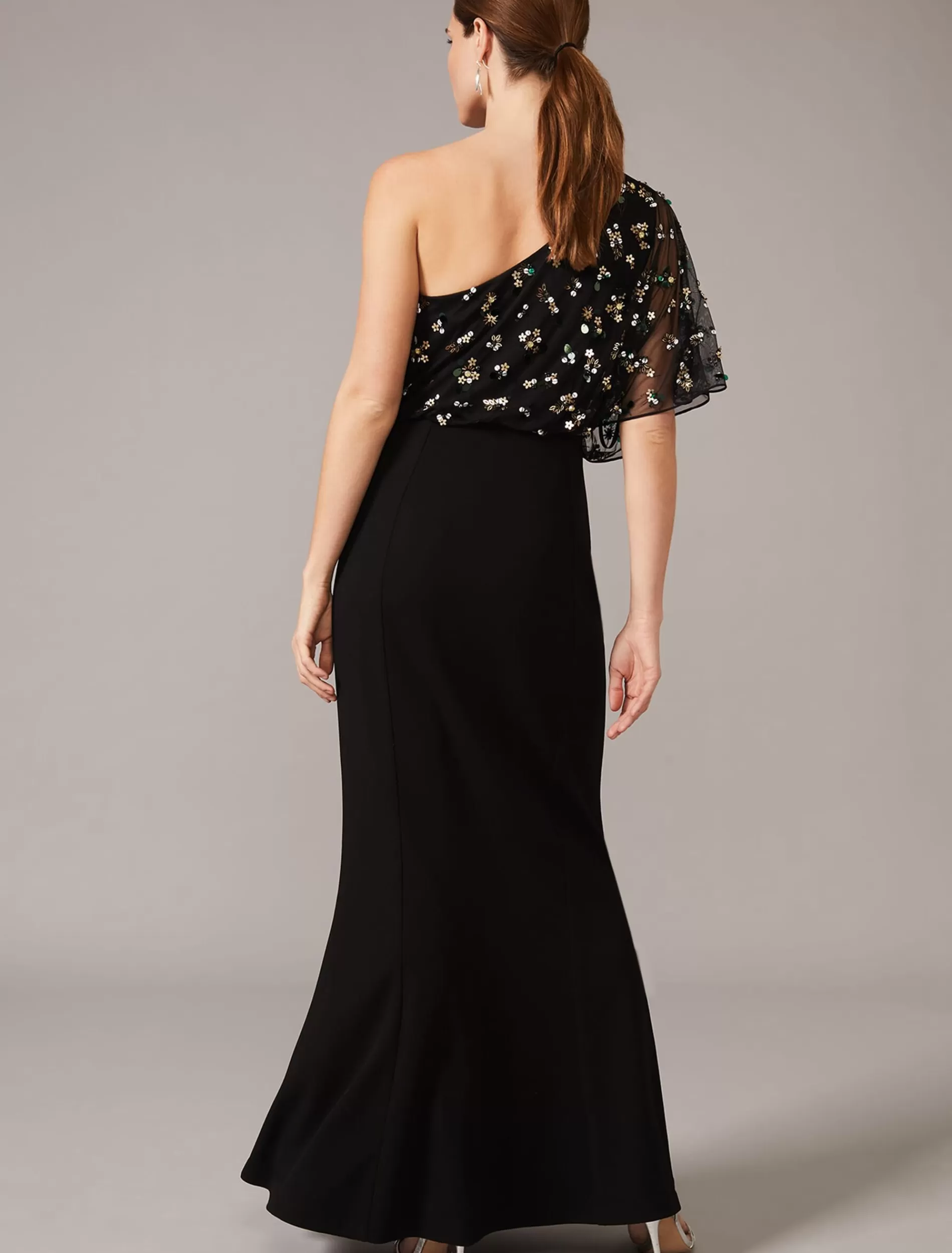Phase Eight Adele Sequinned One Shoulder Dress Black Cheap