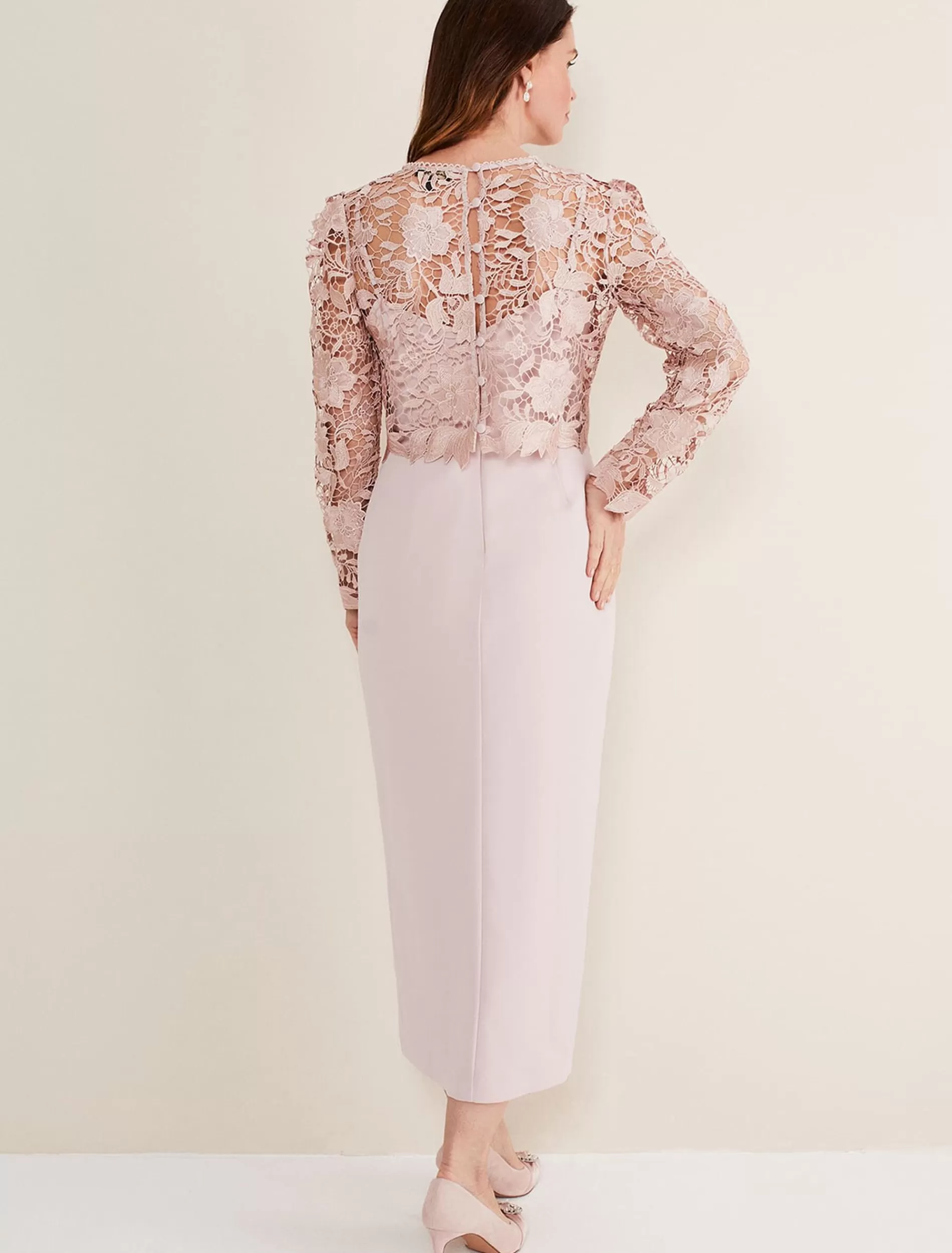 Phase Eight Adeline Double Layer Maxi Dress Antique Rose Online