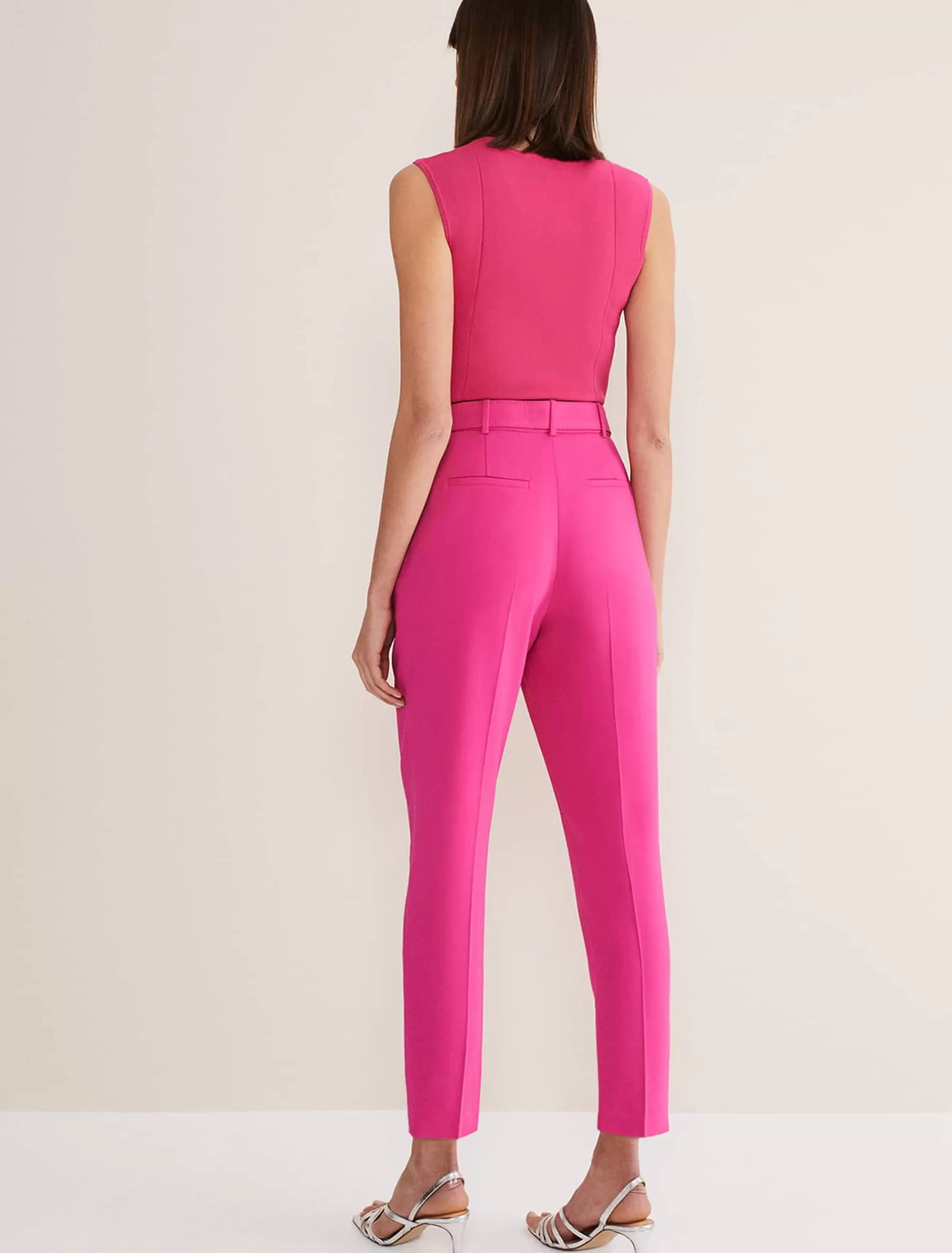 Phase Eight Adria Belted Cigarette Trousers Hot Pink Store
