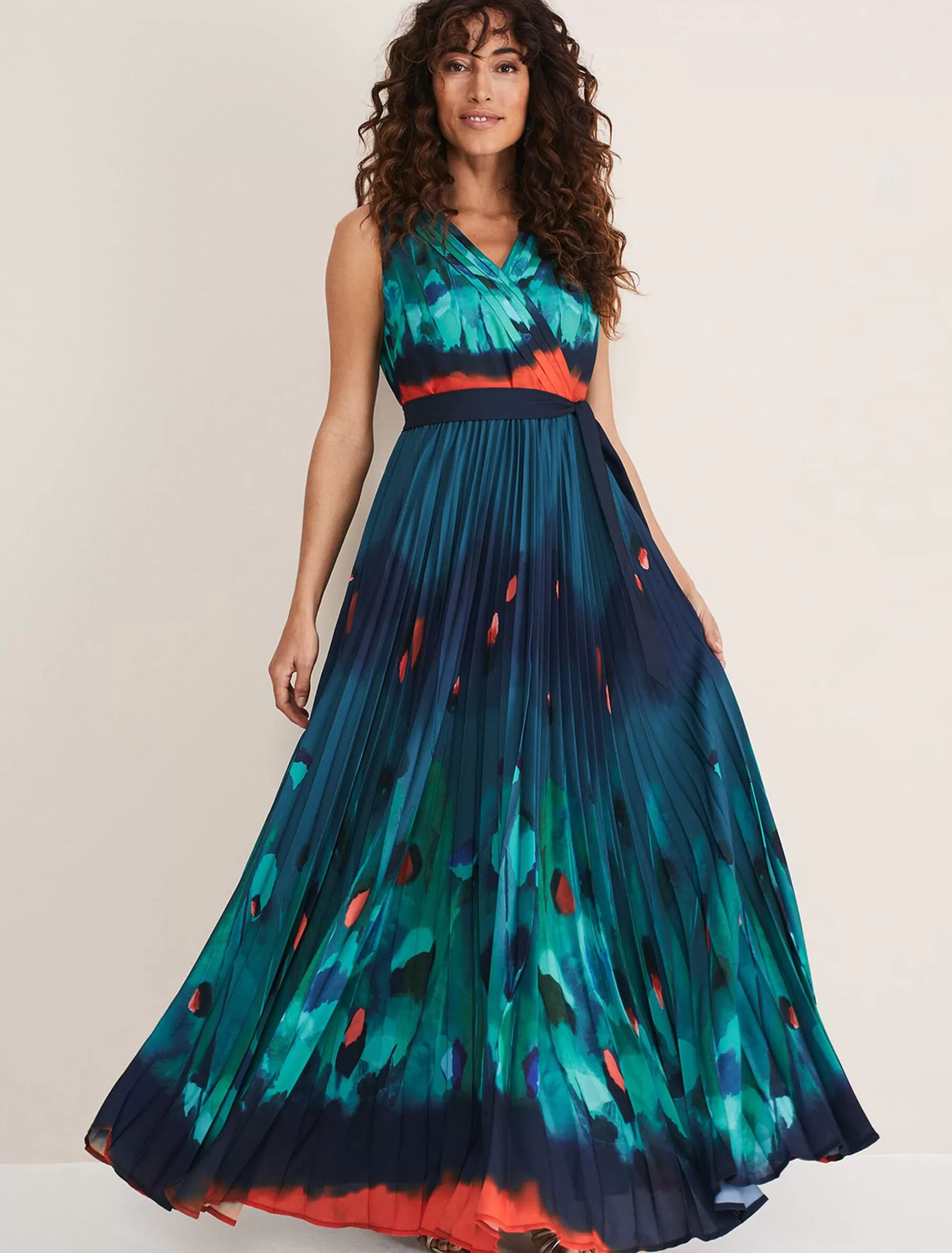 Phase Eight Adriana Print Maxi Dress Malachite/Multi Shop