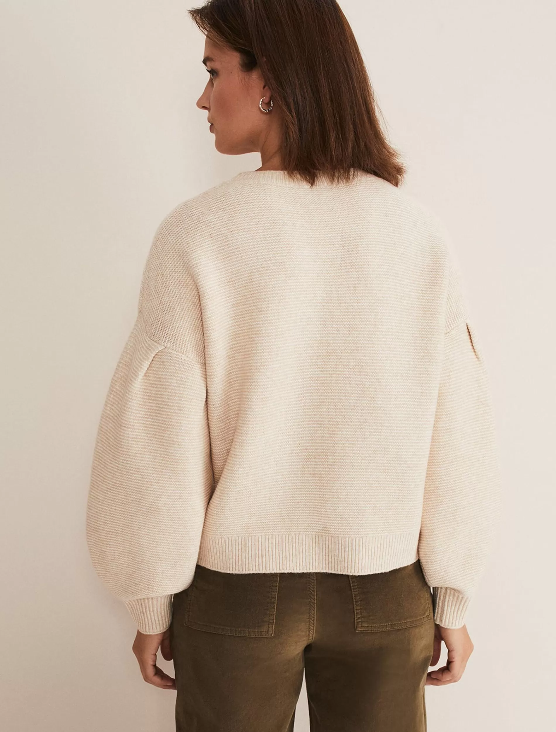 Phase Eight Afia Bell Sleeve Knitted Jumper Oatmeal Flash Sale