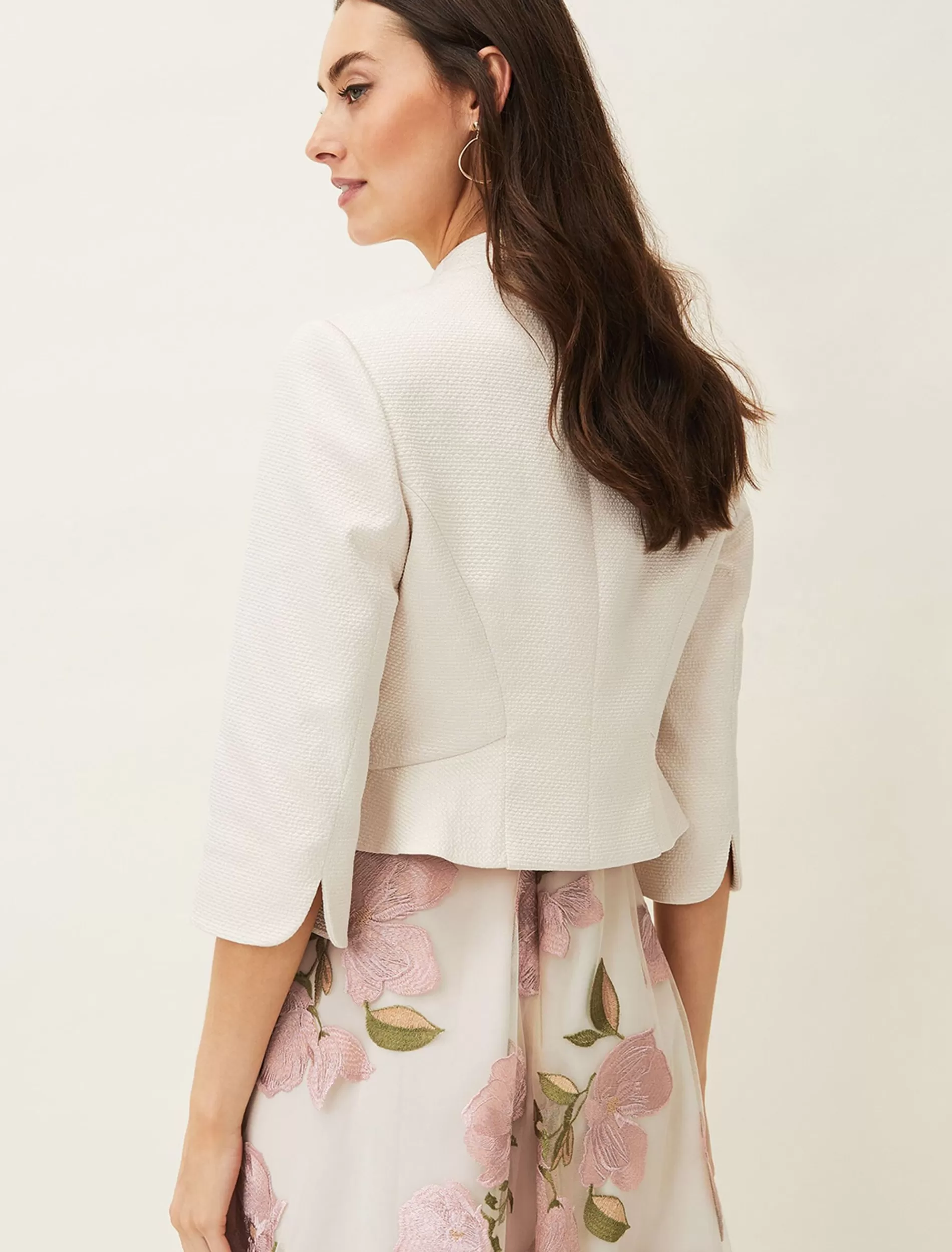 Phase Eight Aisha Textured Occasion Jacket Oyster Fashion