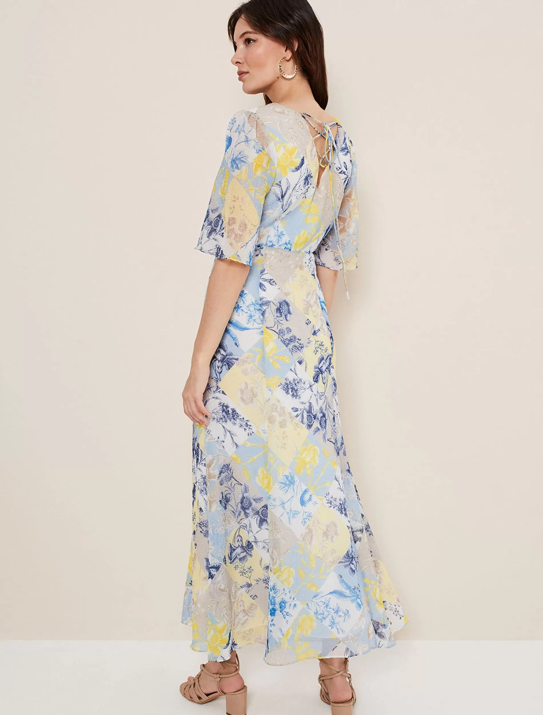 Phase Eight Akia Patchwork Dress Blue Fashion