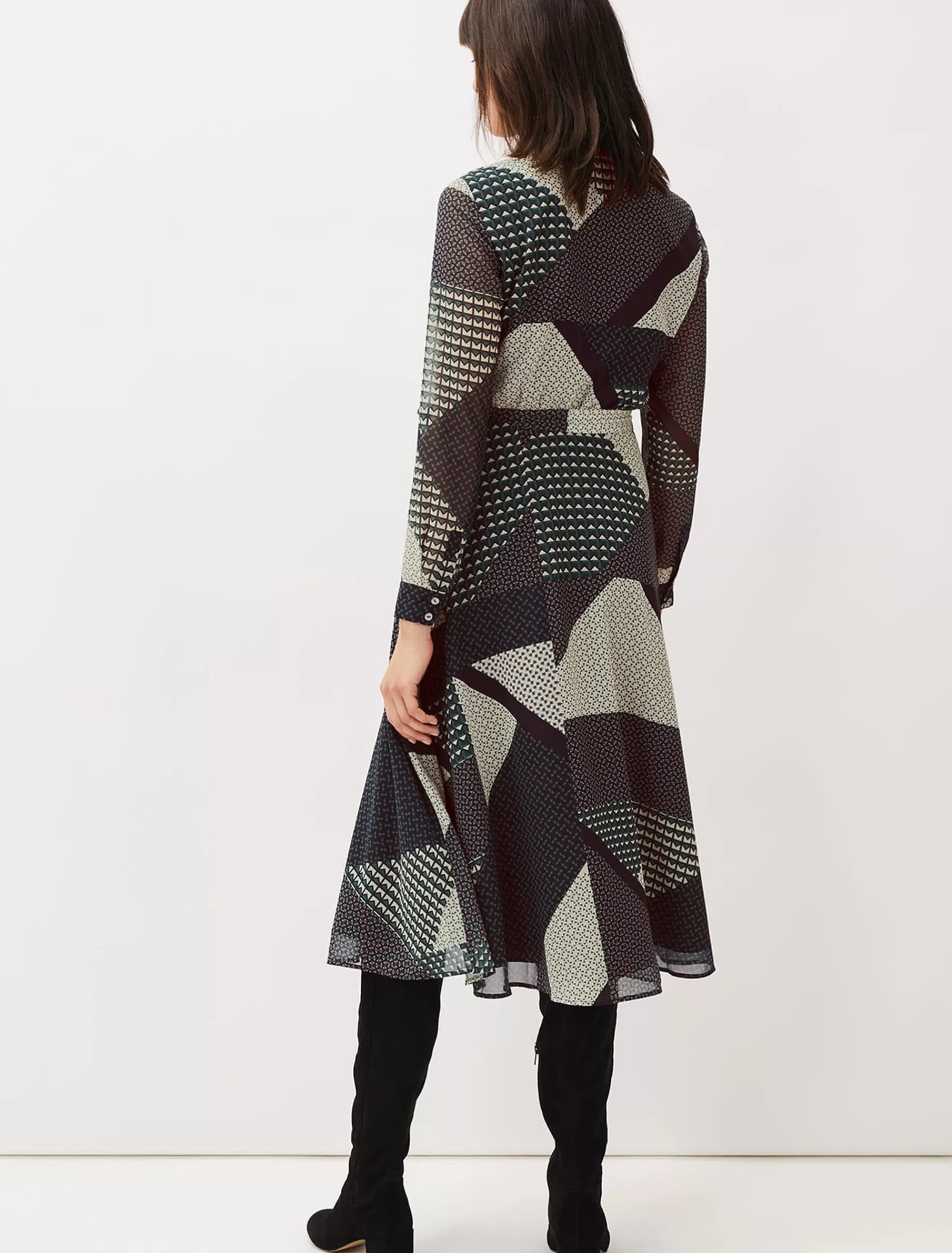 Phase Eight Alaina Print Shirt Dress Navy/Multi Flash Sale