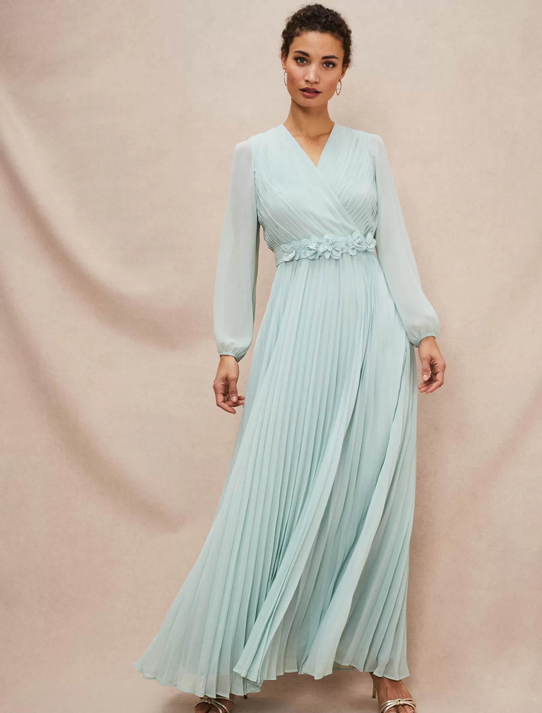 Phase Eight Alecia Pleated Maxi Dress Peppermint Cheap