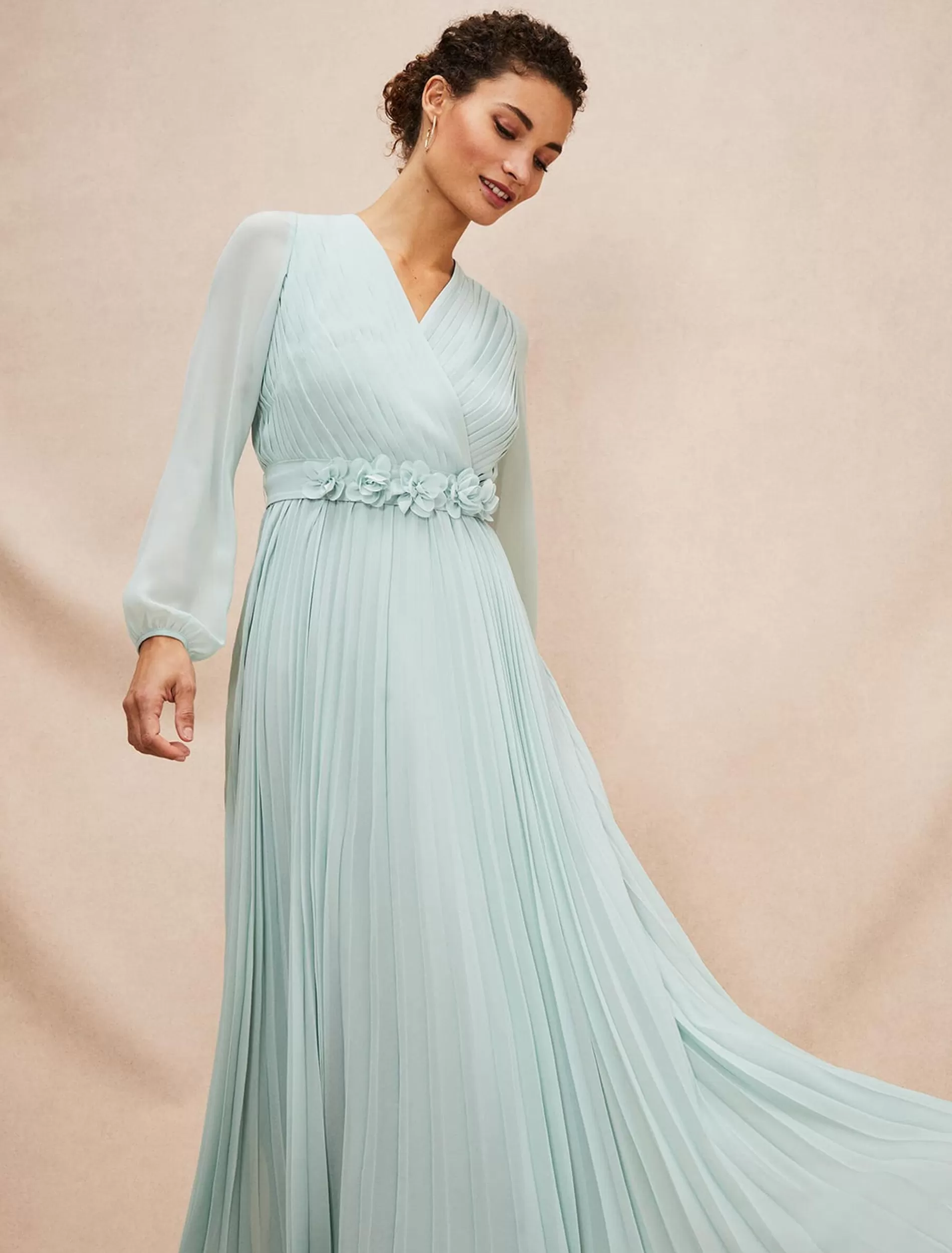 Phase Eight Alecia Pleated Maxi Dress Peppermint Cheap