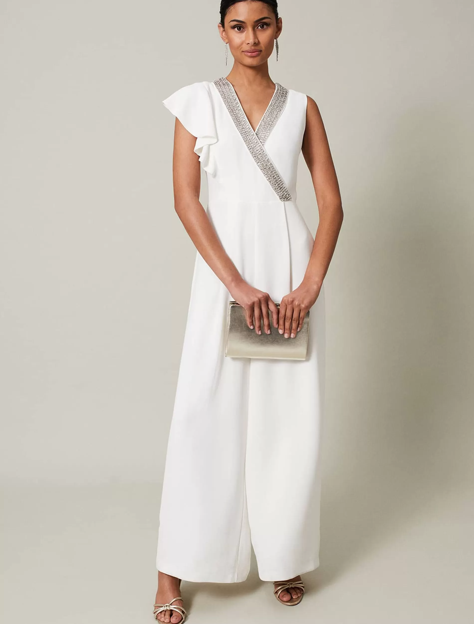 Phase Eight Alexis Beaded Jumpsuit White Fashion