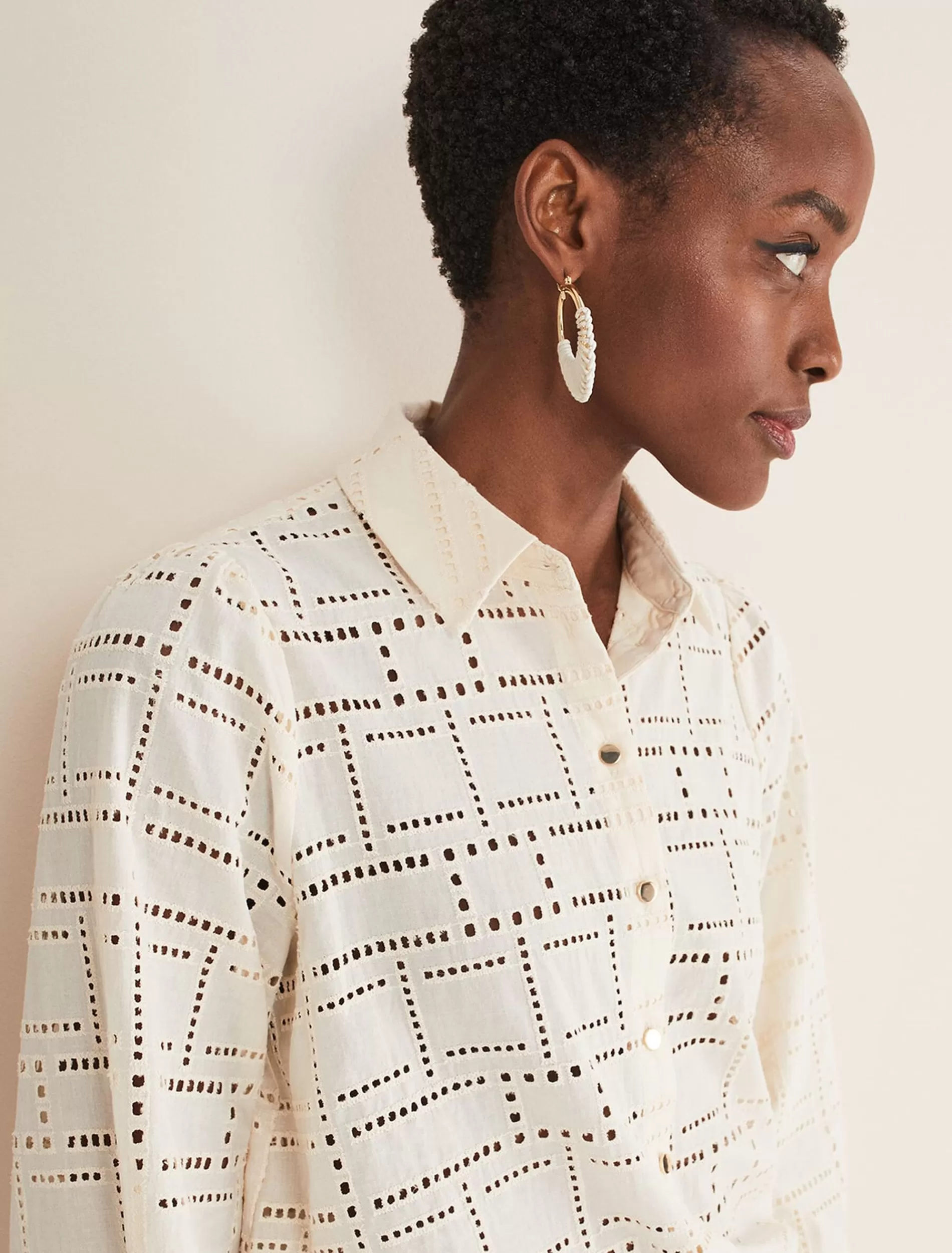 Phase Eight Alice Broderie Blouse Ecru Best Sale