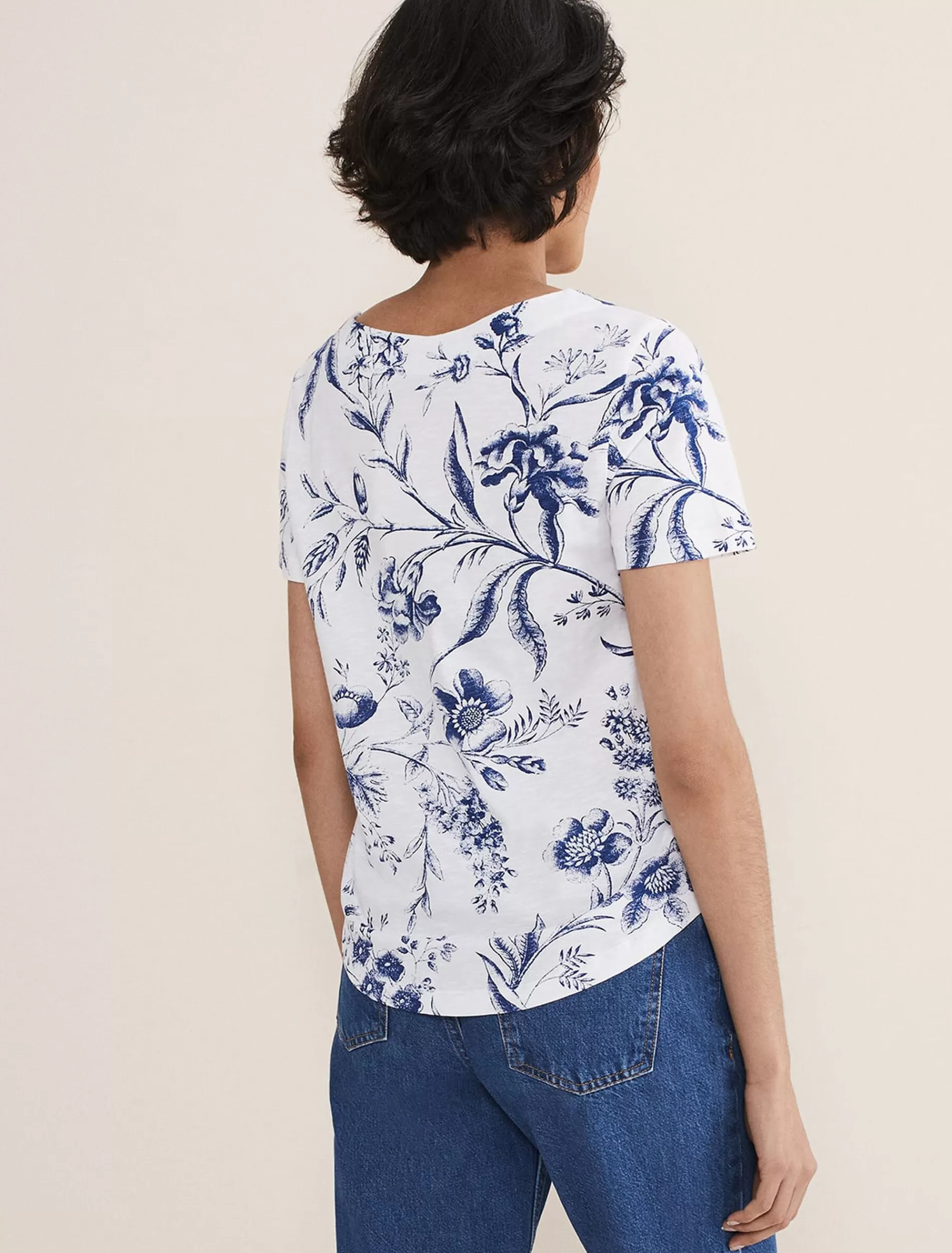 Phase Eight Alice Floral Top Blue/White Clearance