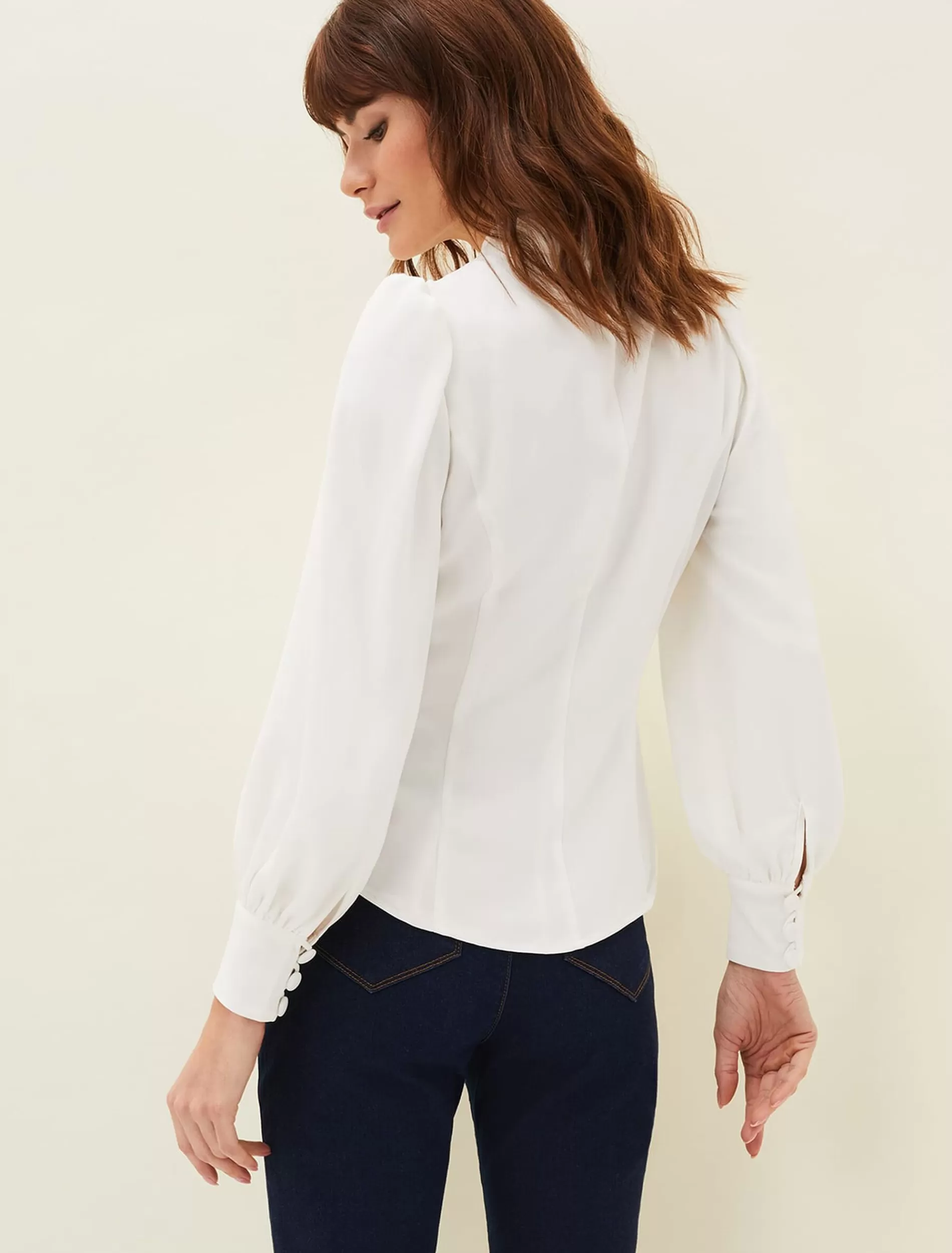 Phase Eight Alix Button Blouse Ivory Cheap