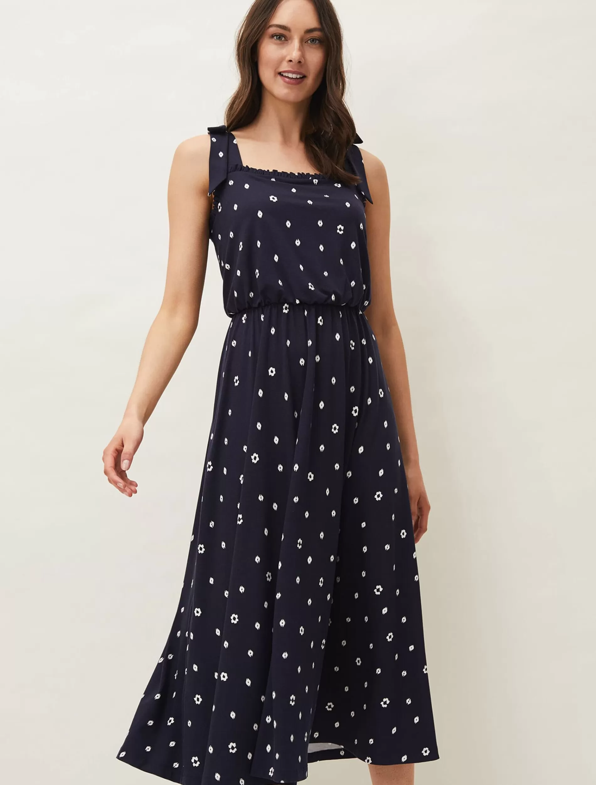 Phase Eight Allanna Floral Midi Dress Navy Fashion