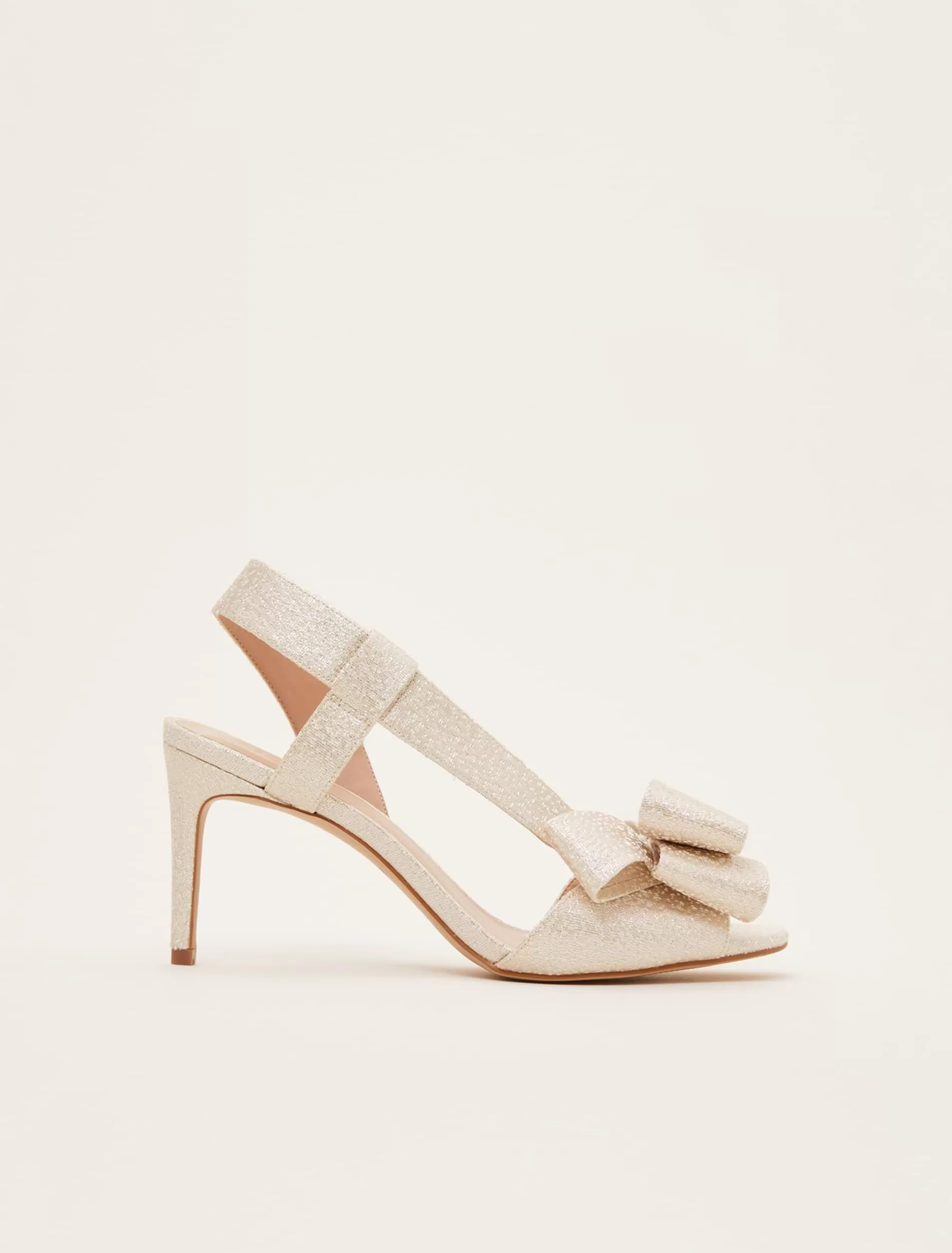 Phase Eight Allie Asymmetric Bow Sandals Ivory Fashion
