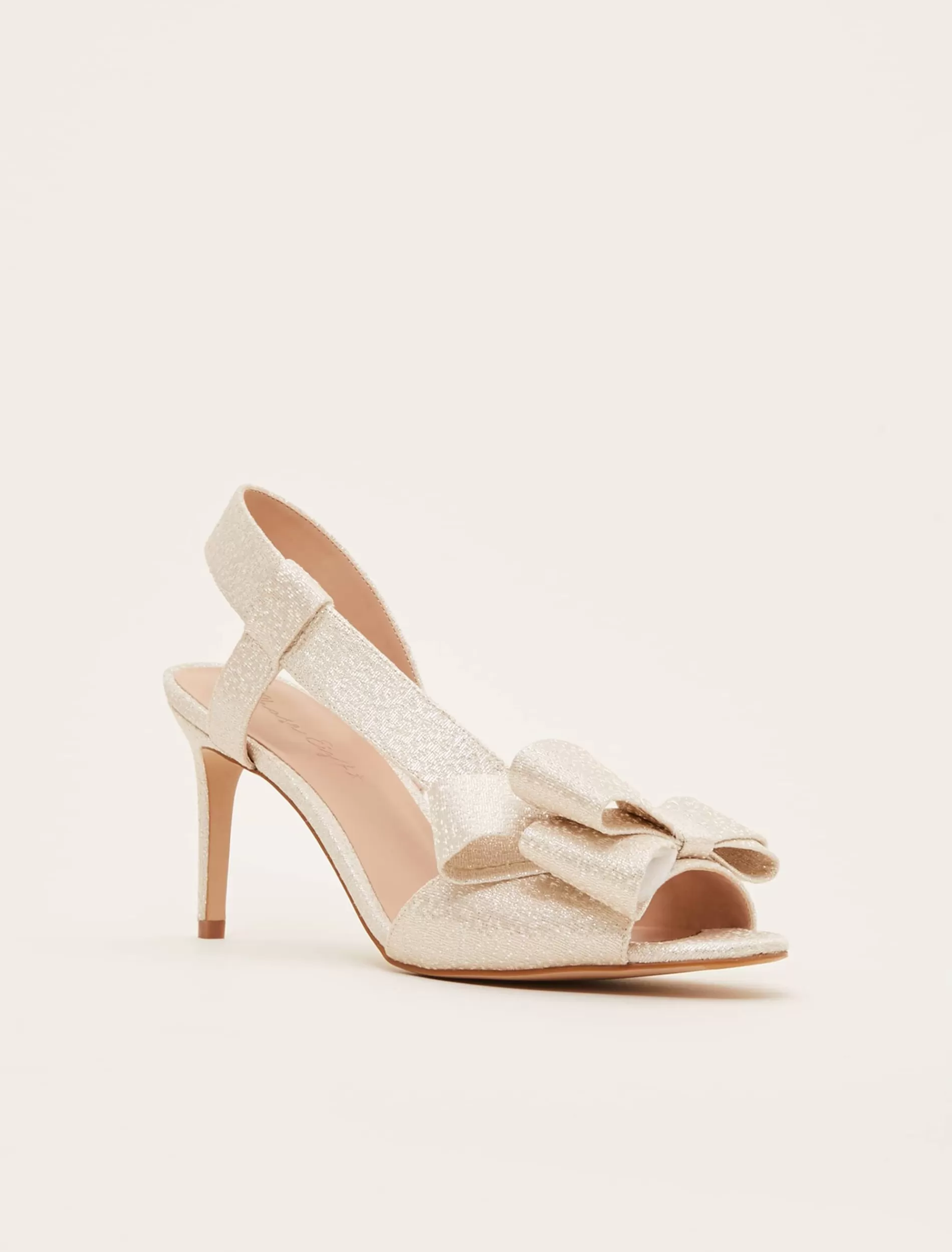 Phase Eight Allie Asymmetric Bow Sandals Ivory Fashion