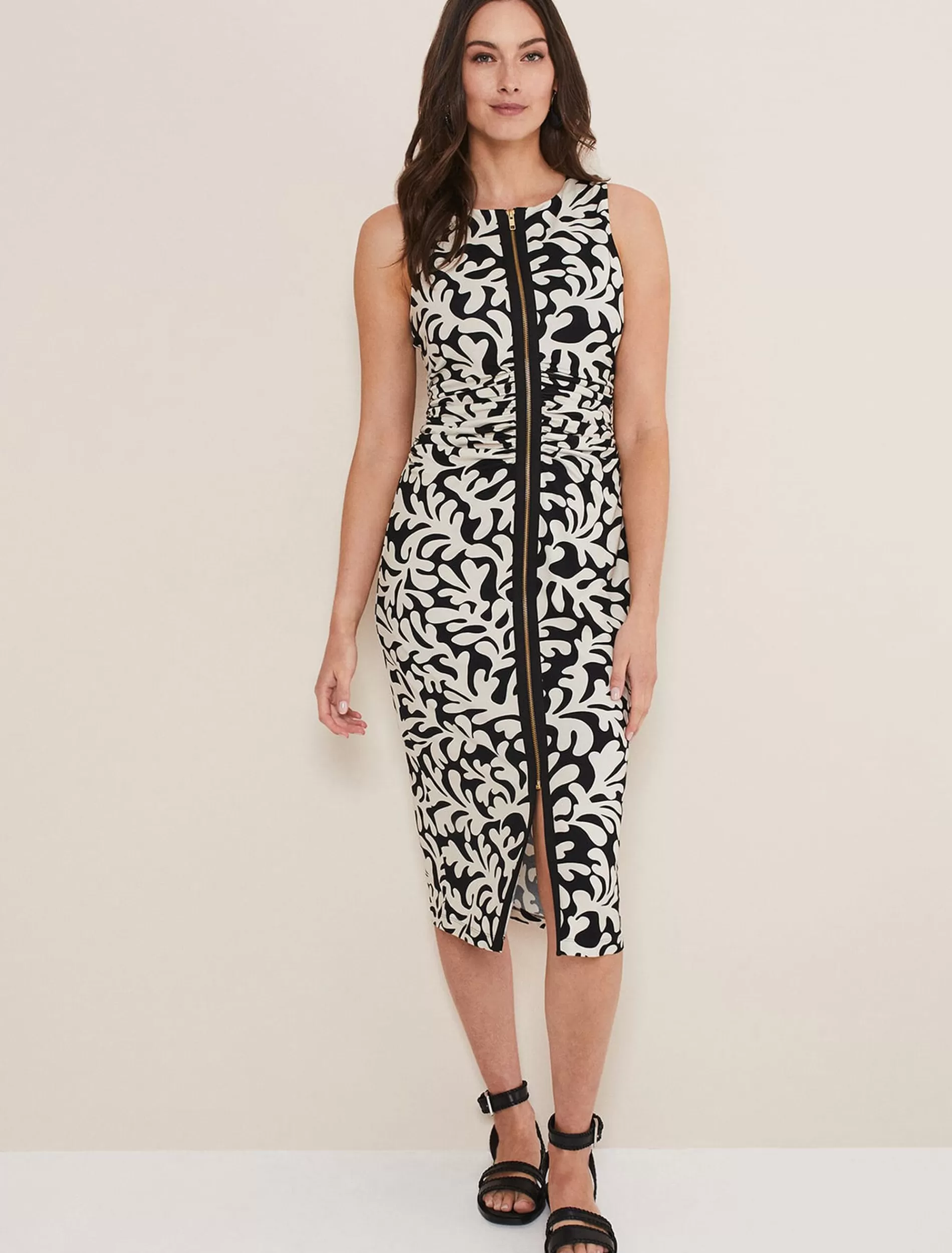 Phase Eight Ally Sleeveless Dress Black/Stone Flash Sale