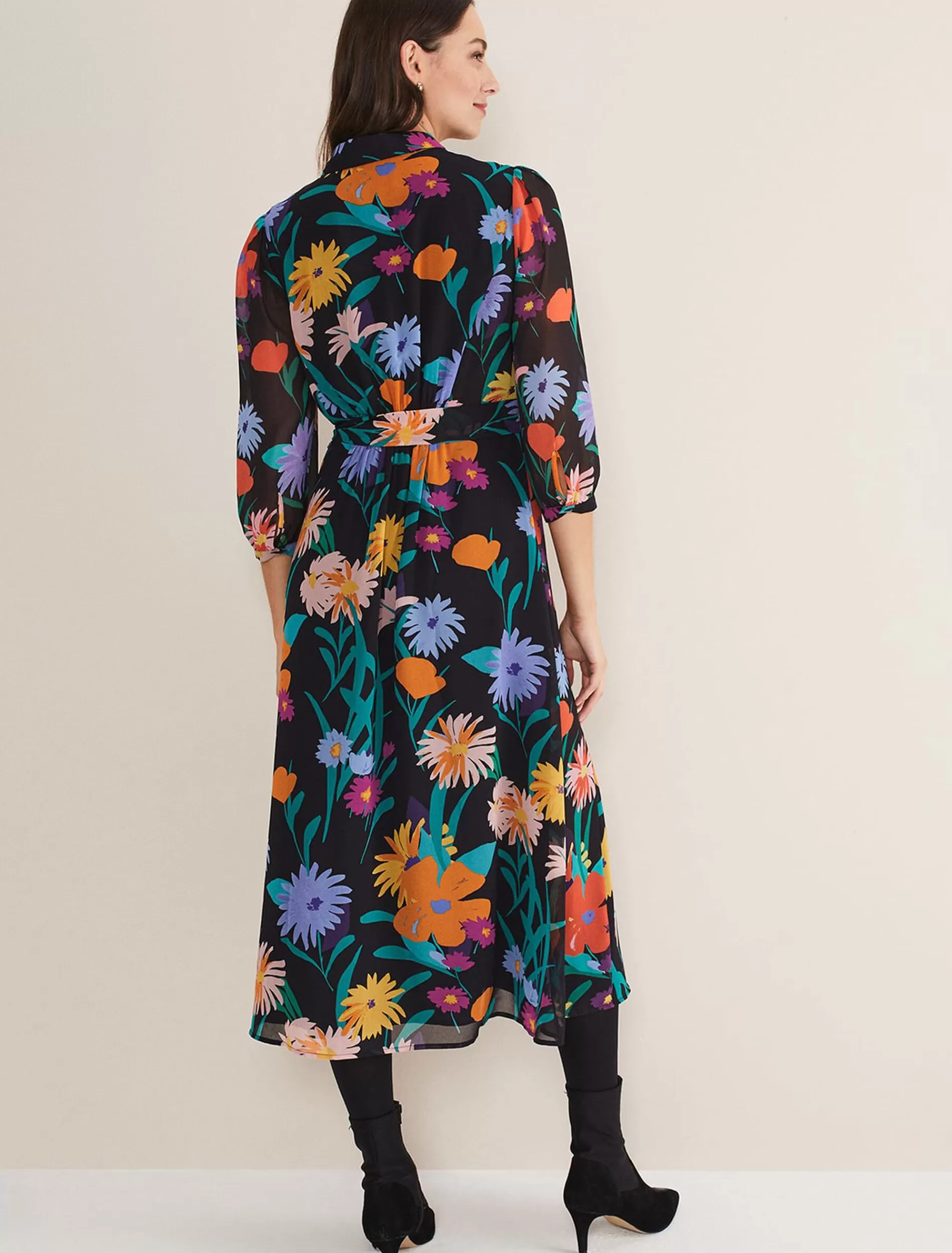 Phase Eight Alta Floral Midaxi Dress Black/Multi Outlet
