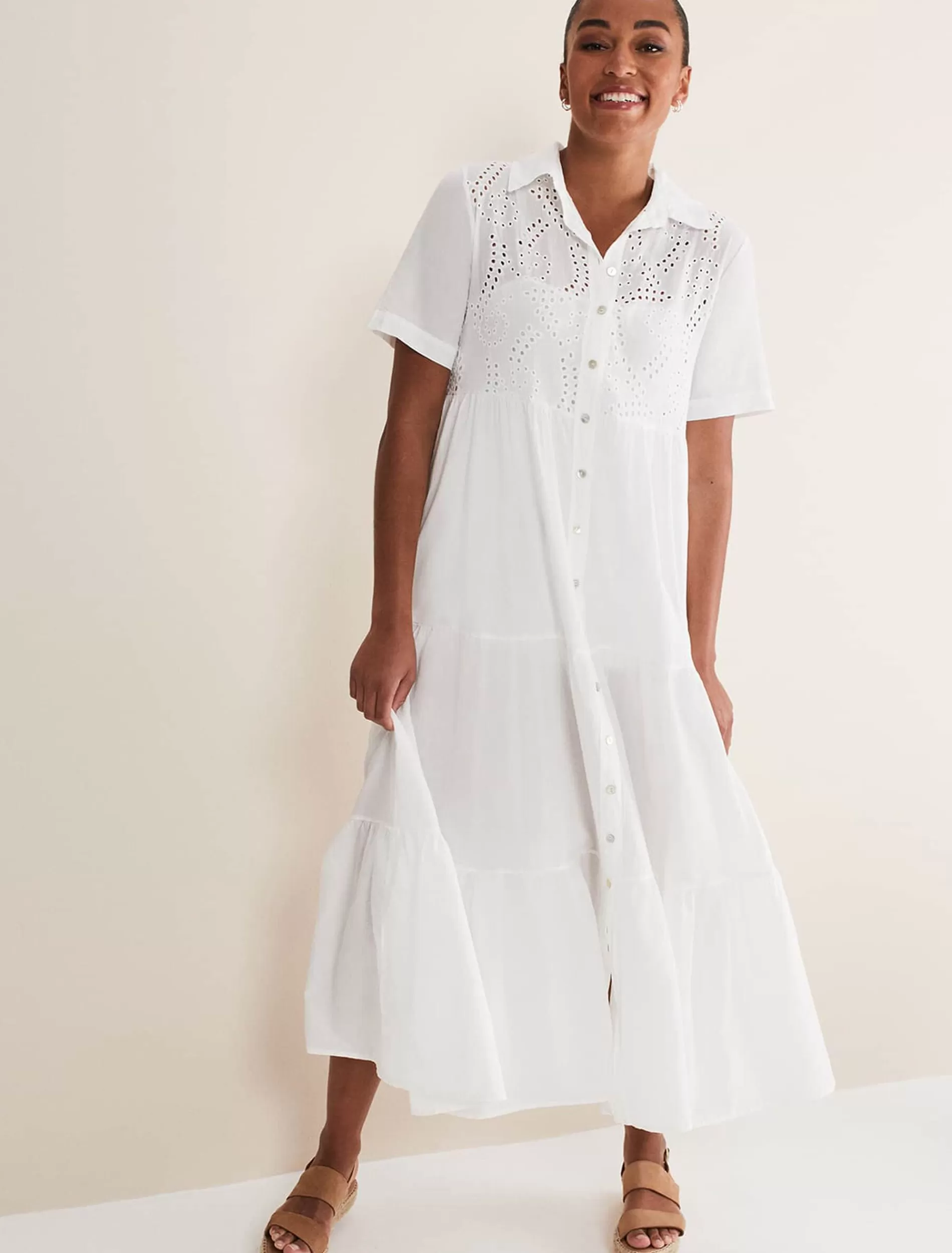 Phase Eight Alys Shirt Midaxi Dress White Flash Sale