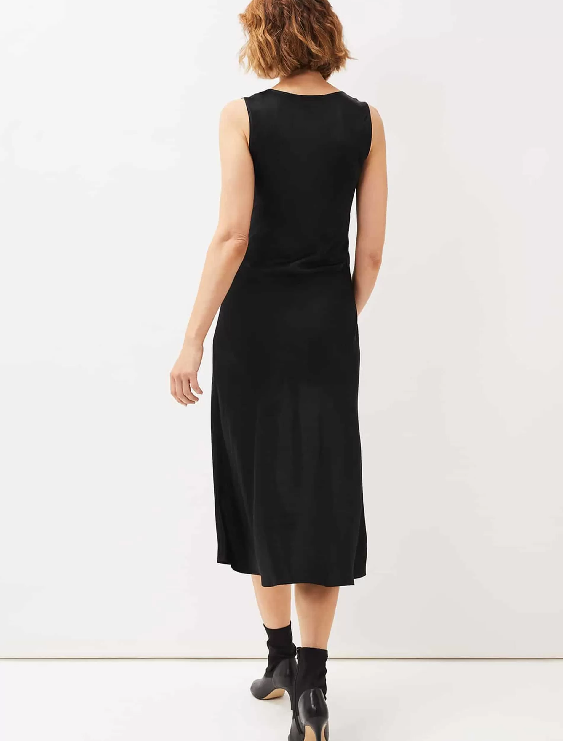 Phase Eight Amabella Sleeveless Satin Midi Dress Black Store