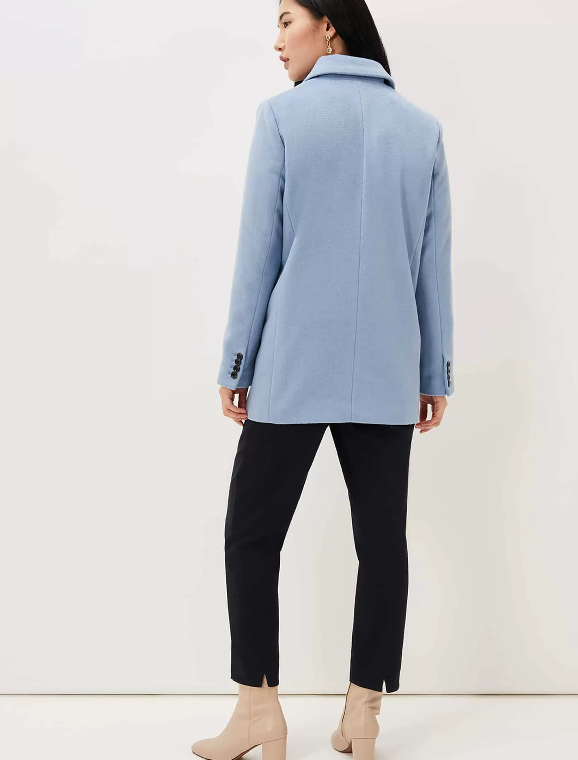 Phase Eight Amara Wool Coat Steel Blue Online