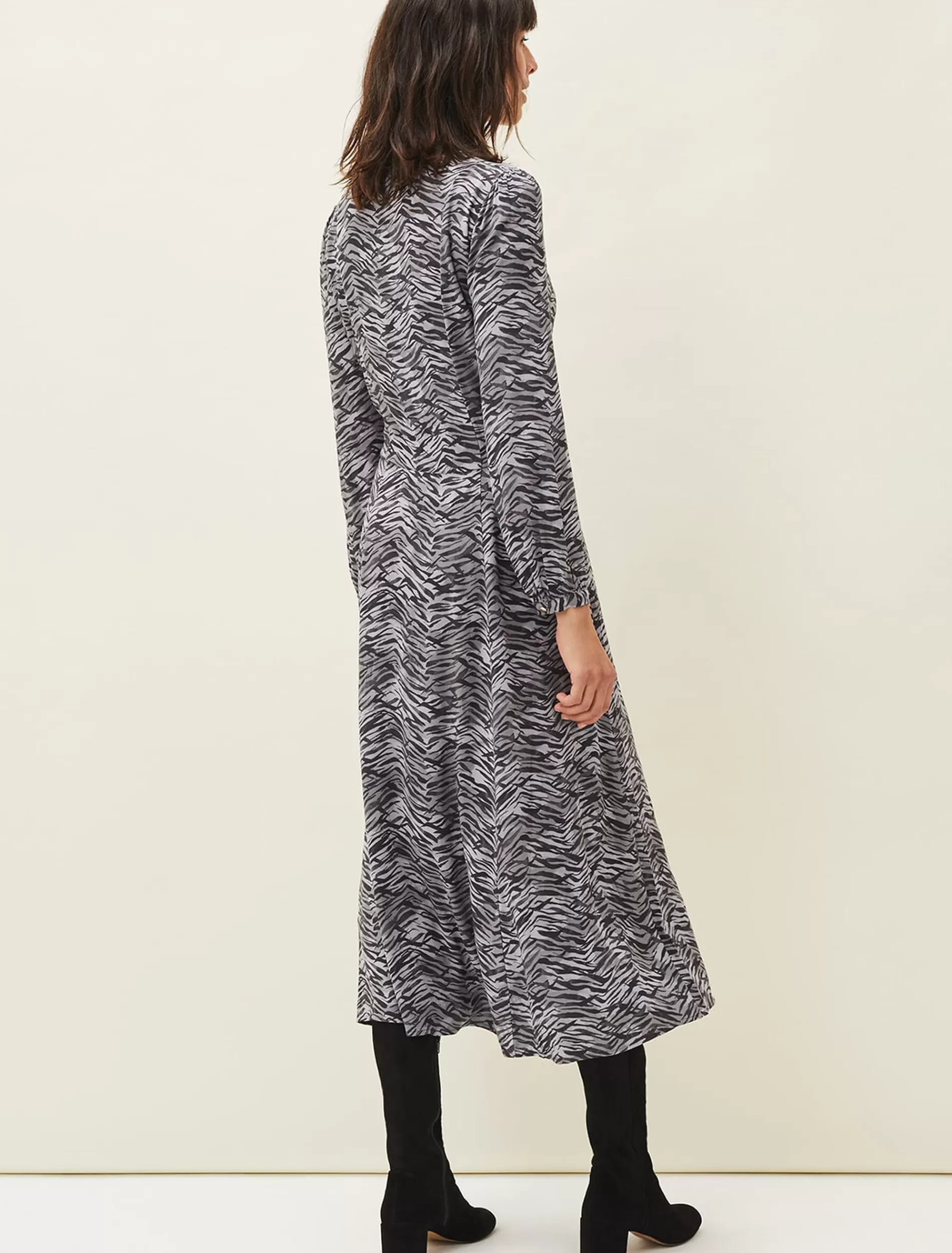 Phase Eight Amari Zebra Print Midaxi Dress Multi-Coloured Best