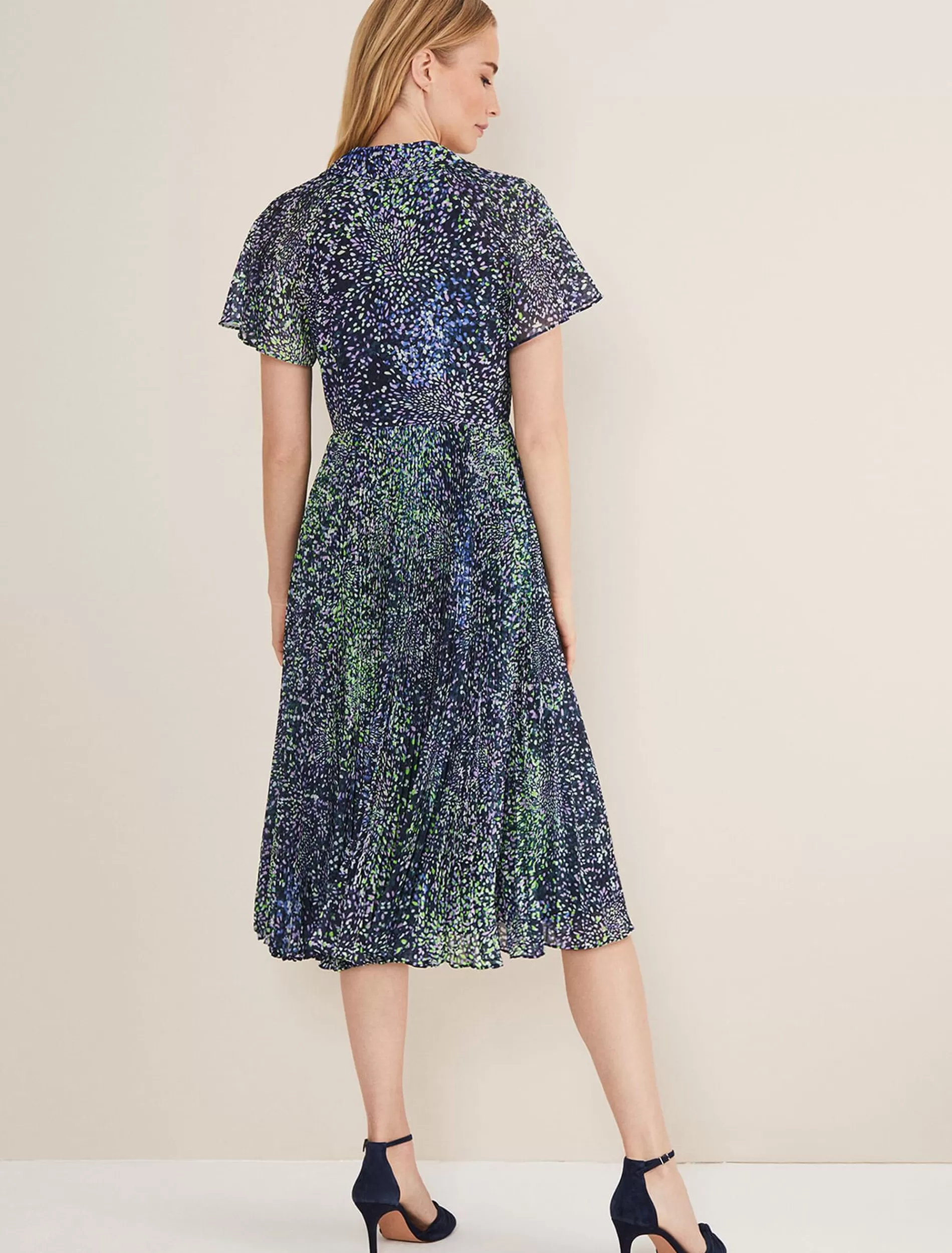 Phase Eight Amelia Petal Shirt Dress Navy/Multi Flash Sale