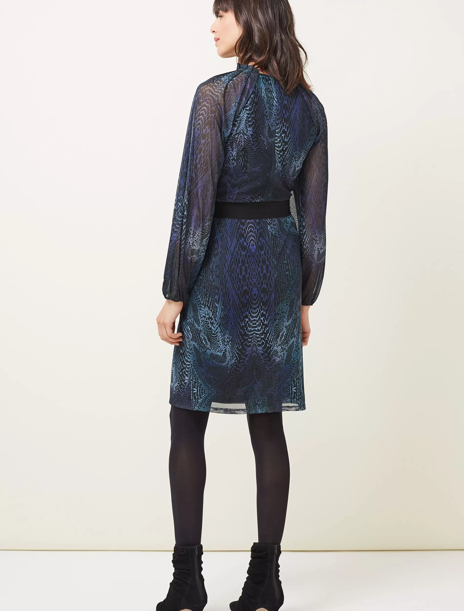 Phase Eight Amelie Snake Print Dress Teal/Black Fashion
