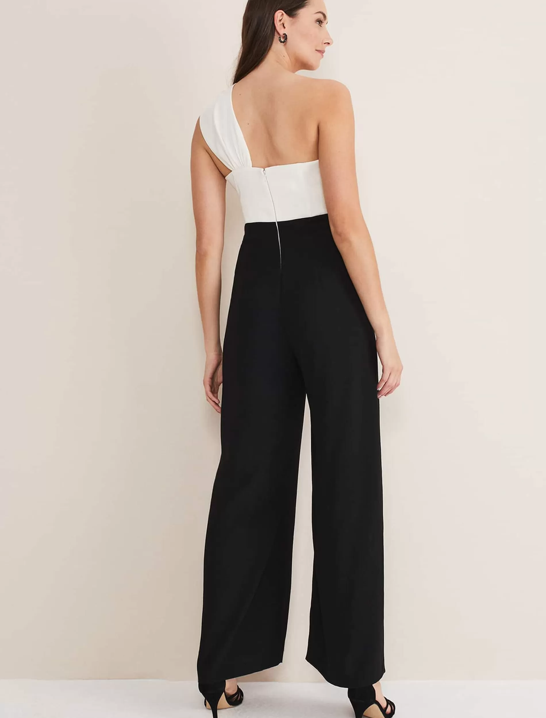 Phase Eight Amethyst Bandeau Jumpsuit Oyster/Black Shop