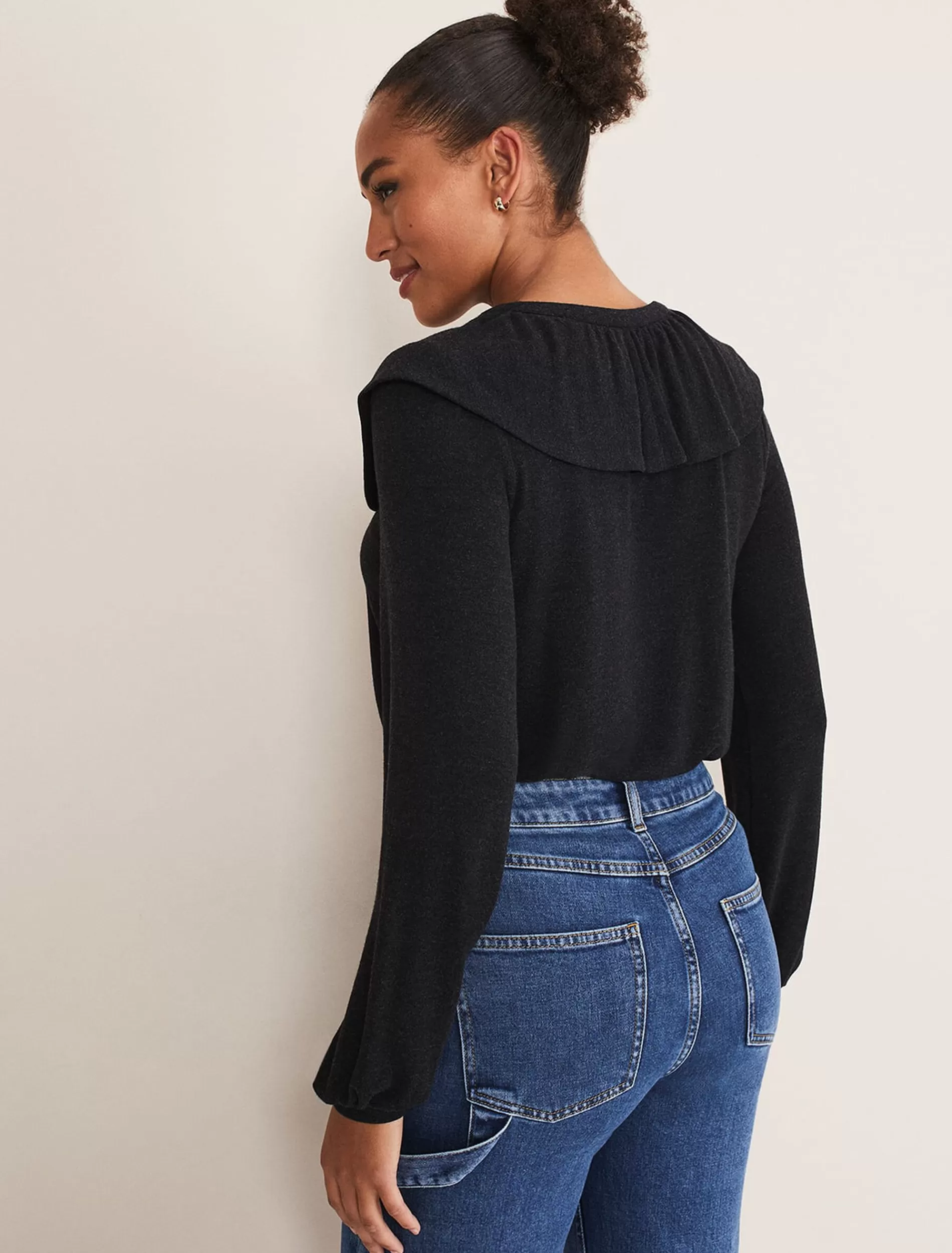 Phase Eight Anda Frill Detail Bor Top Charcoal Best