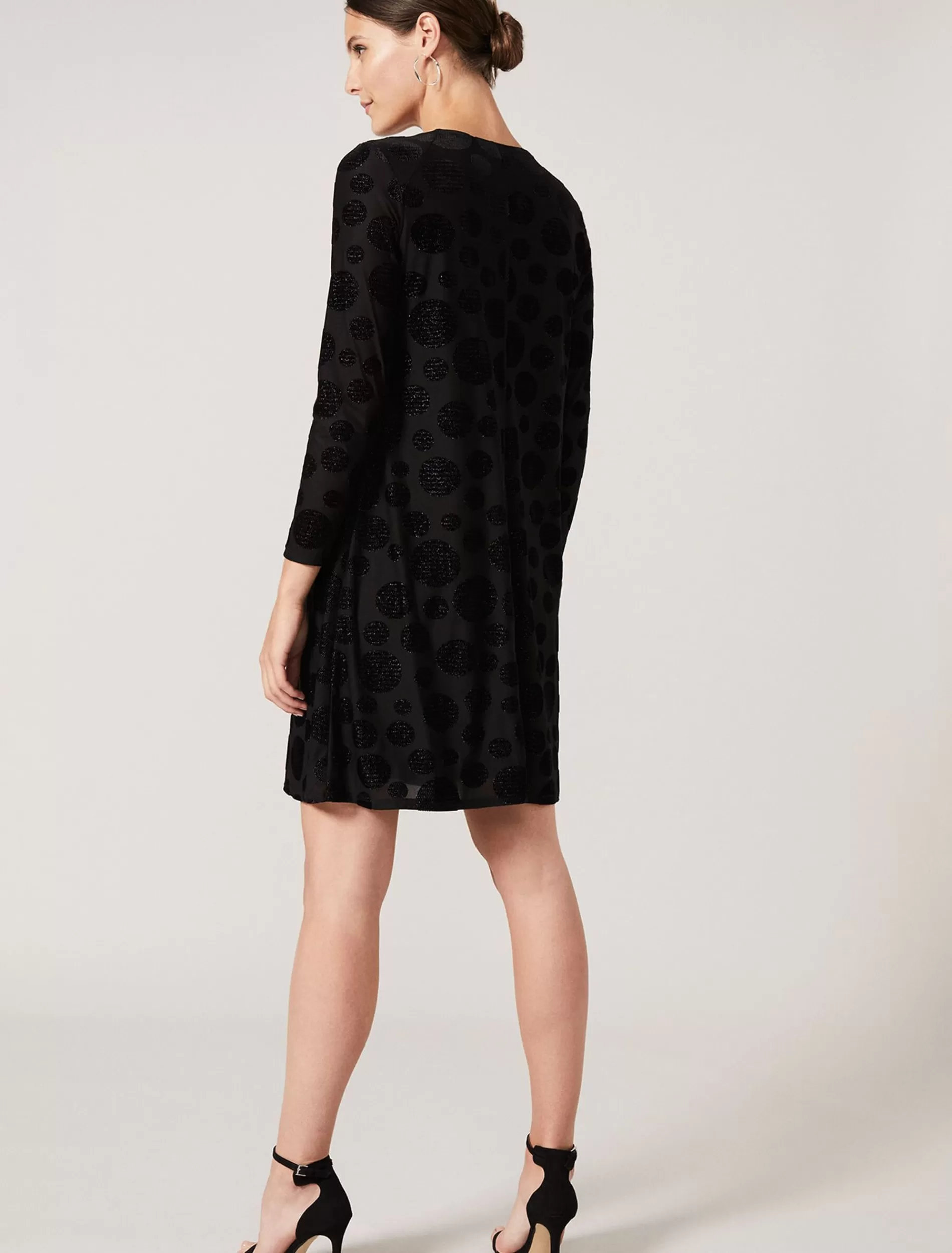 Phase Eight Andrea Glitter Spot Dress Black Cheap