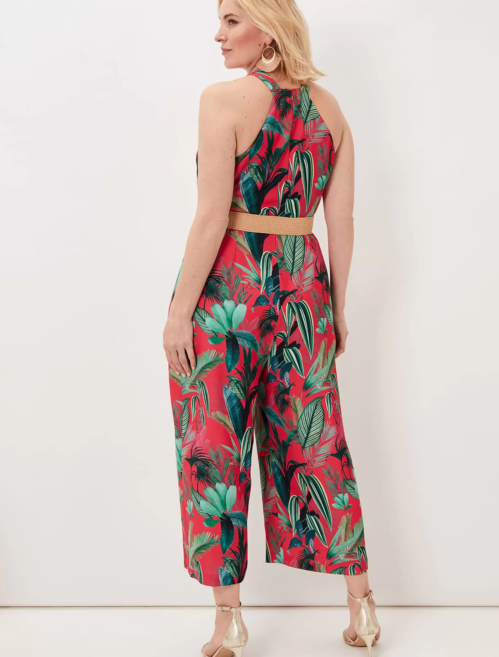 Phase Eight Antonia Palm Print Jumpsuit Multi-Coloured Online