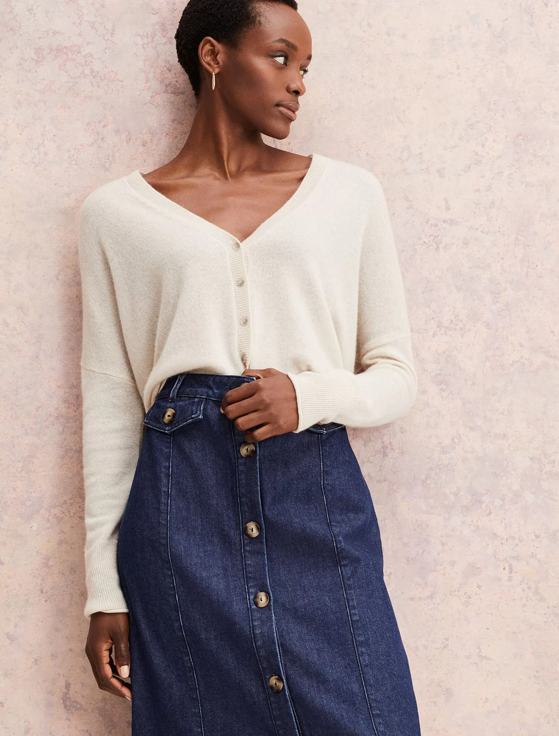 Phase Eight Arabella Cashmere Cardigan Buttermilk Fashion