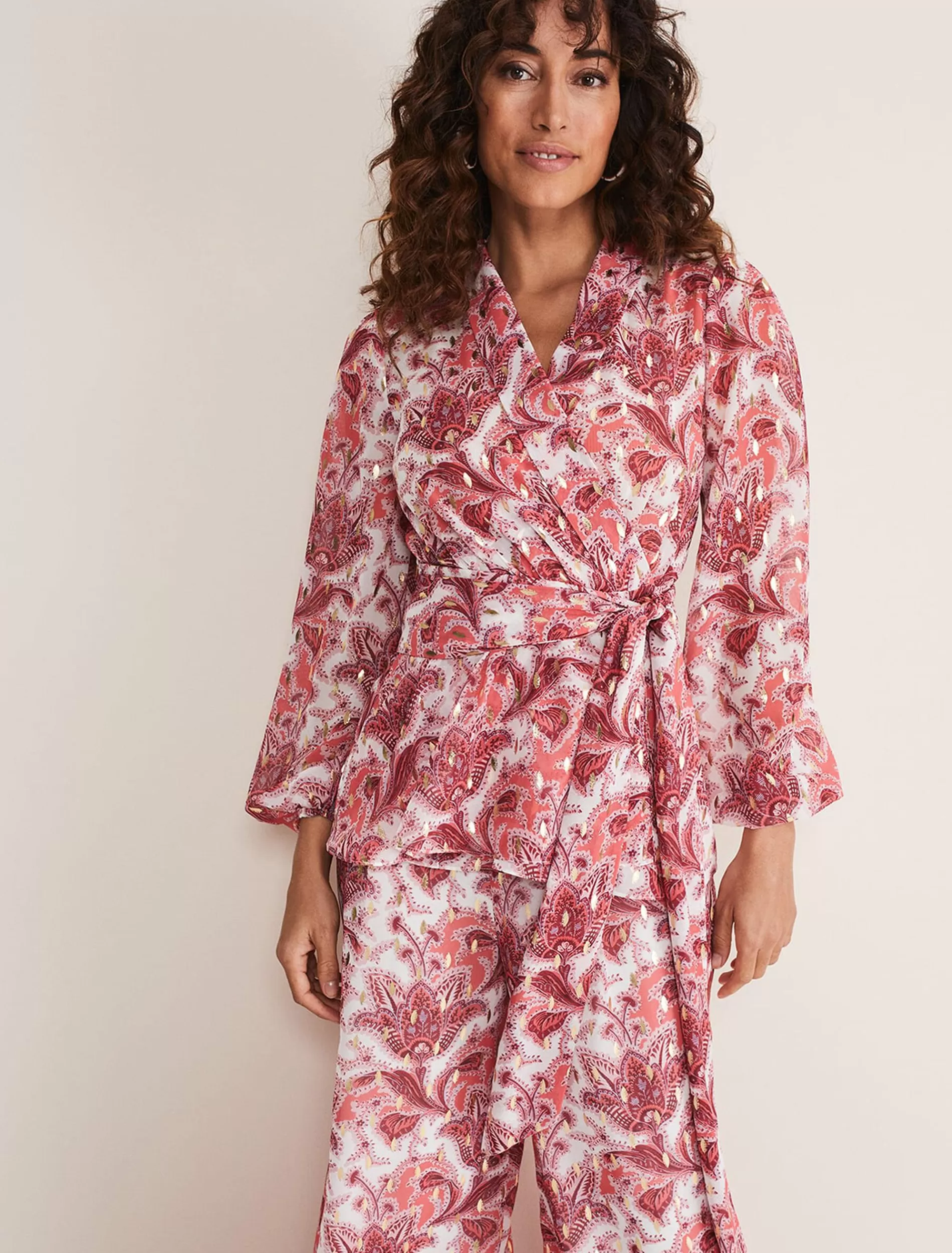 Phase Eight Arabella Print Top Sunset/Multi Clearance