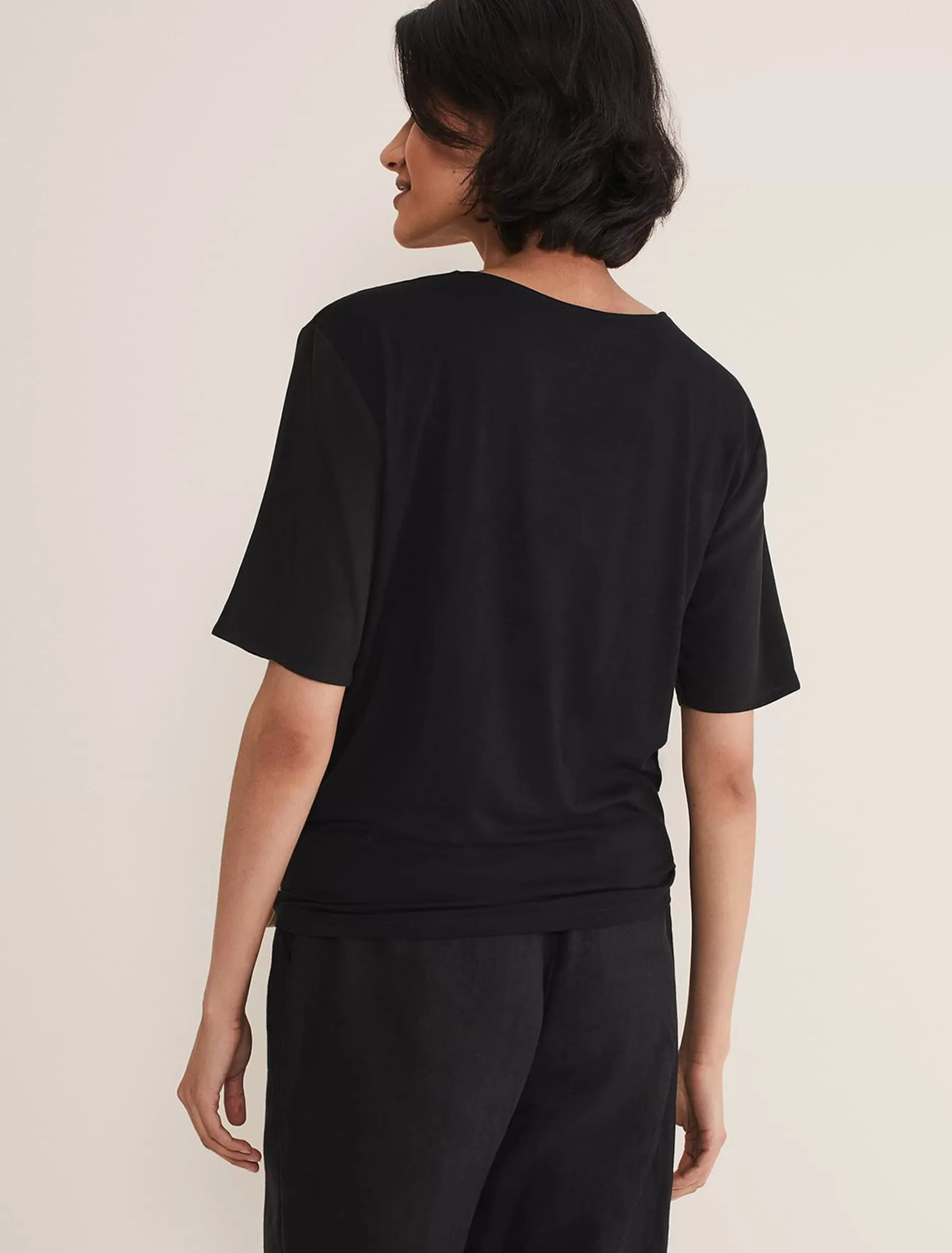 Phase Eight Arie Side Tie Top Stone/Black Shop