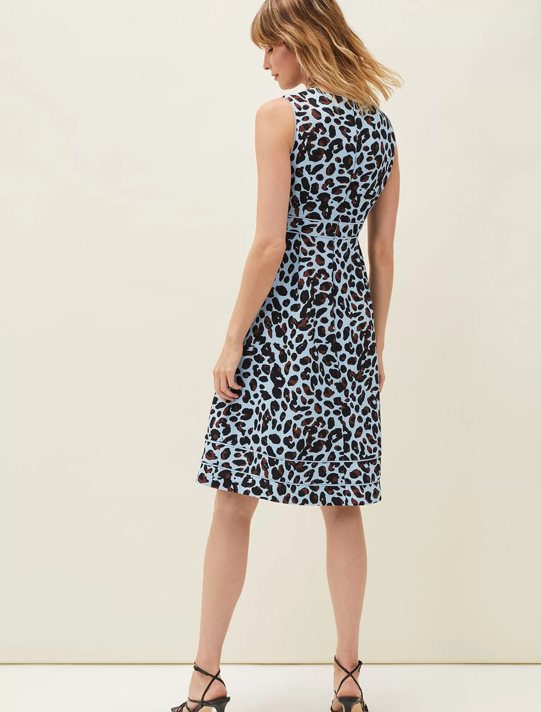 Phase Eight Arizona Leopard Dress Blue Multi Outlet