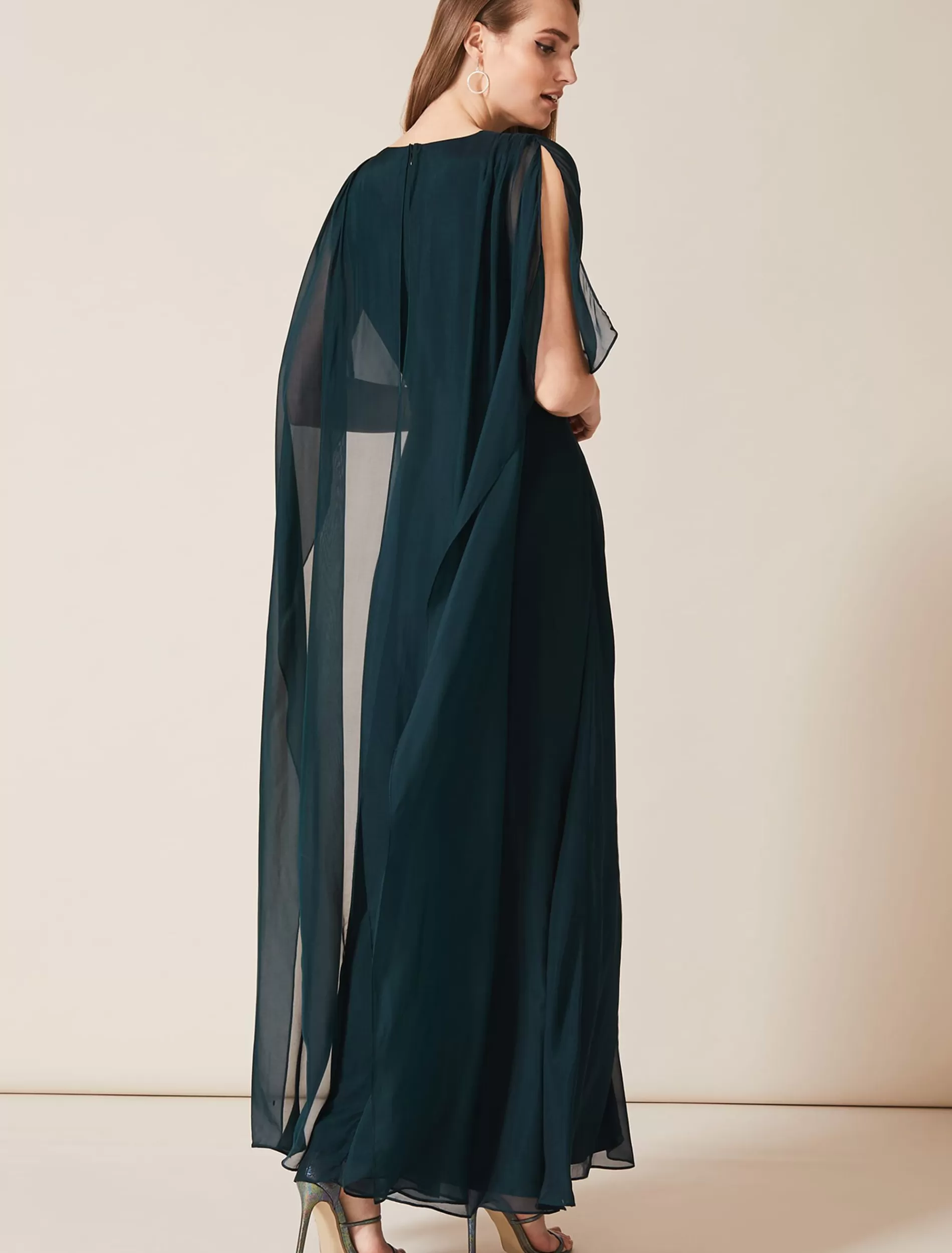 Phase Eight Arwen Silk Drape Dress Petrol Fashion