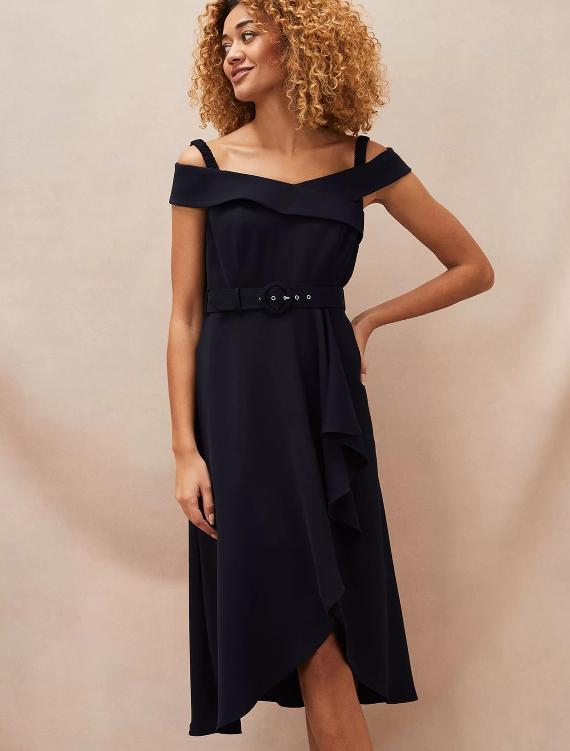 Phase Eight Ashleigh Bardot Dress Navy Fashion