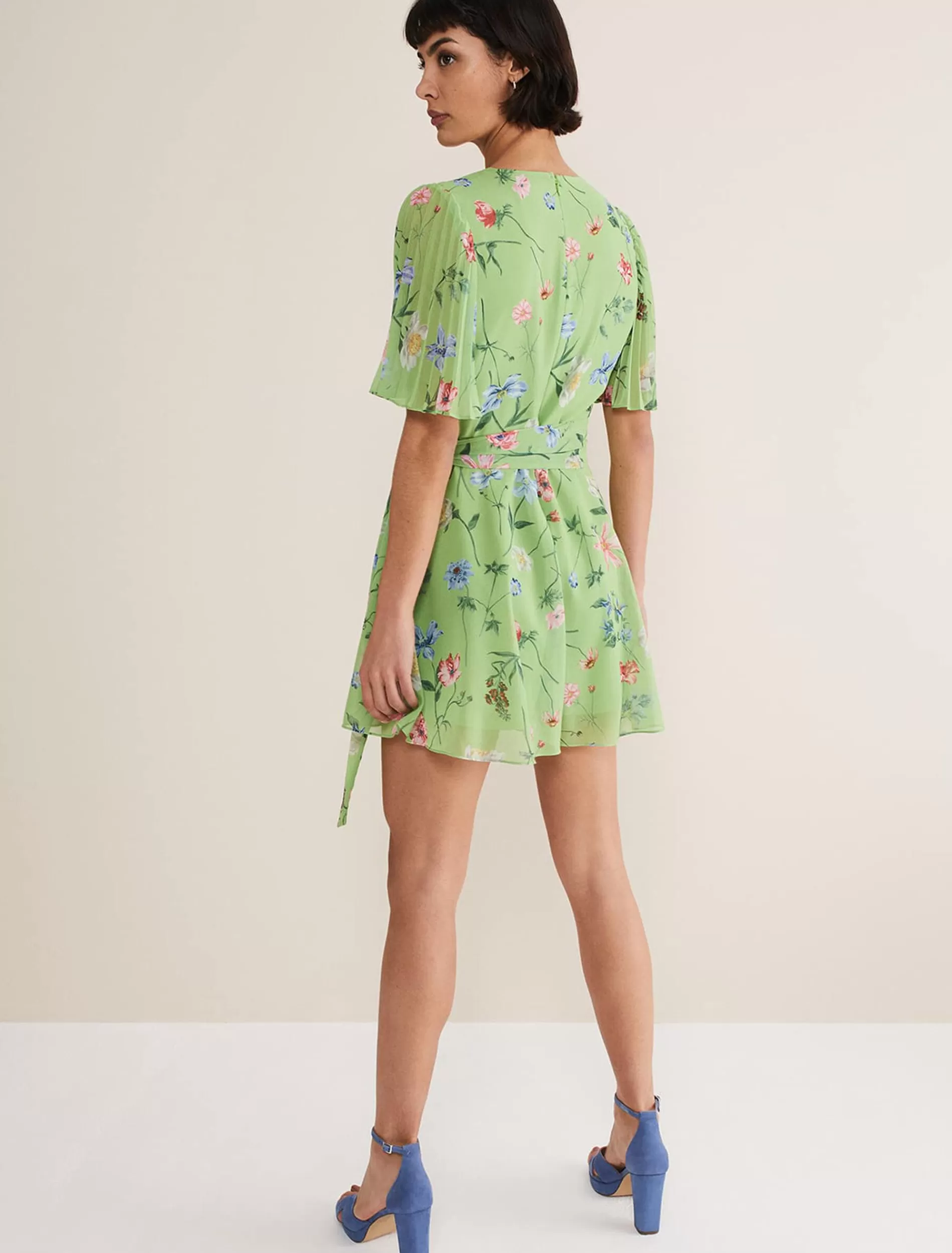 Phase Eight Astoria Floral Playsuit Green/Multi Store