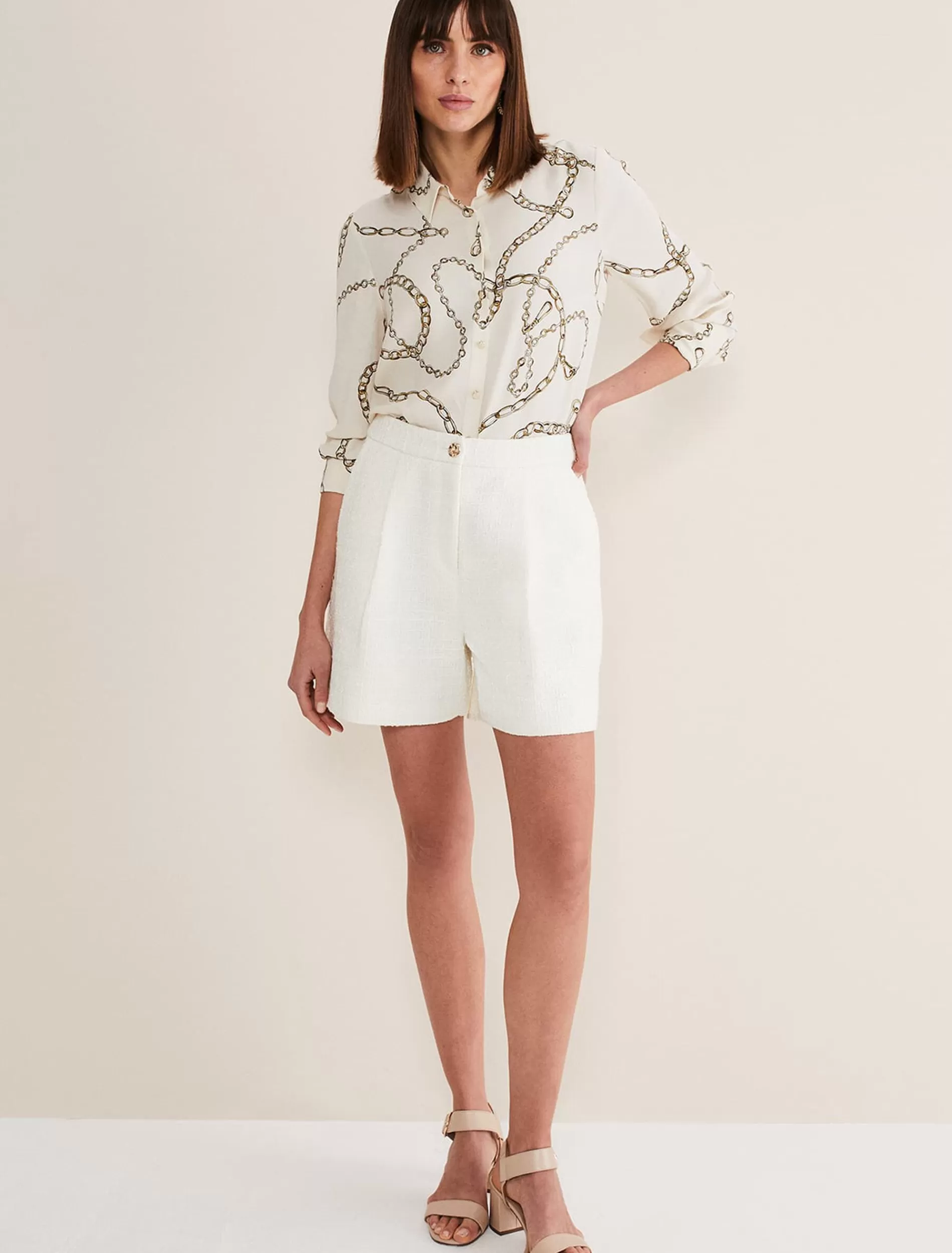 Phase Eight Auden Suit Shorts Cream Clearance