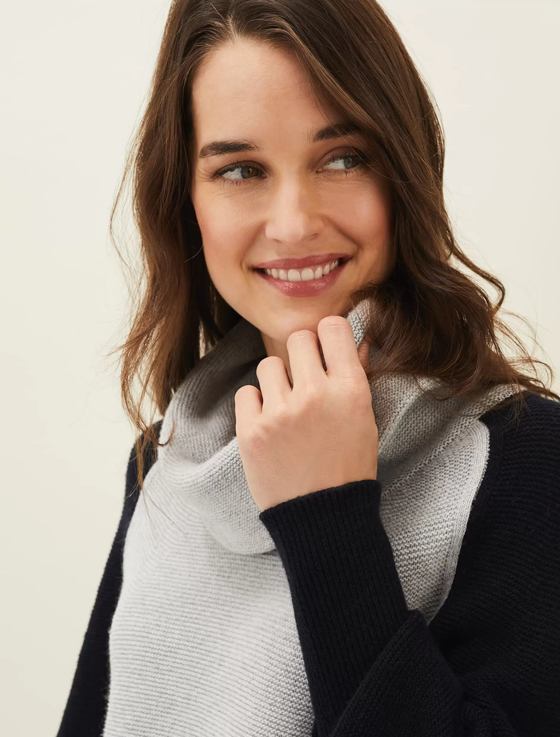 Phase Eight Audra Colourblock Knit Jumper Green/Pink Discount