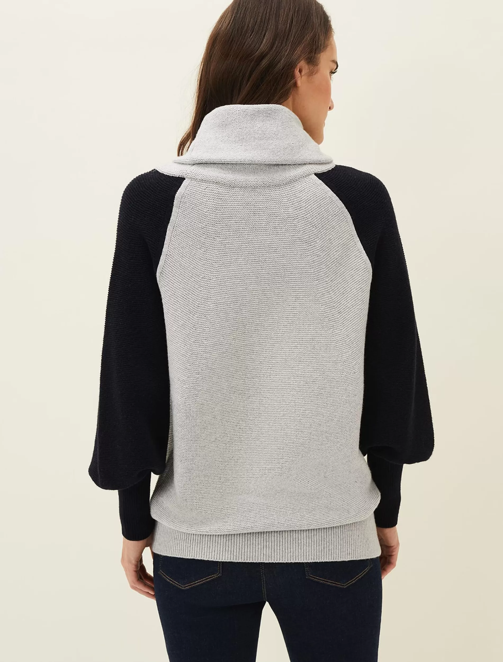 Phase Eight Audra Colourblock Knit Jumper Green/Pink Discount