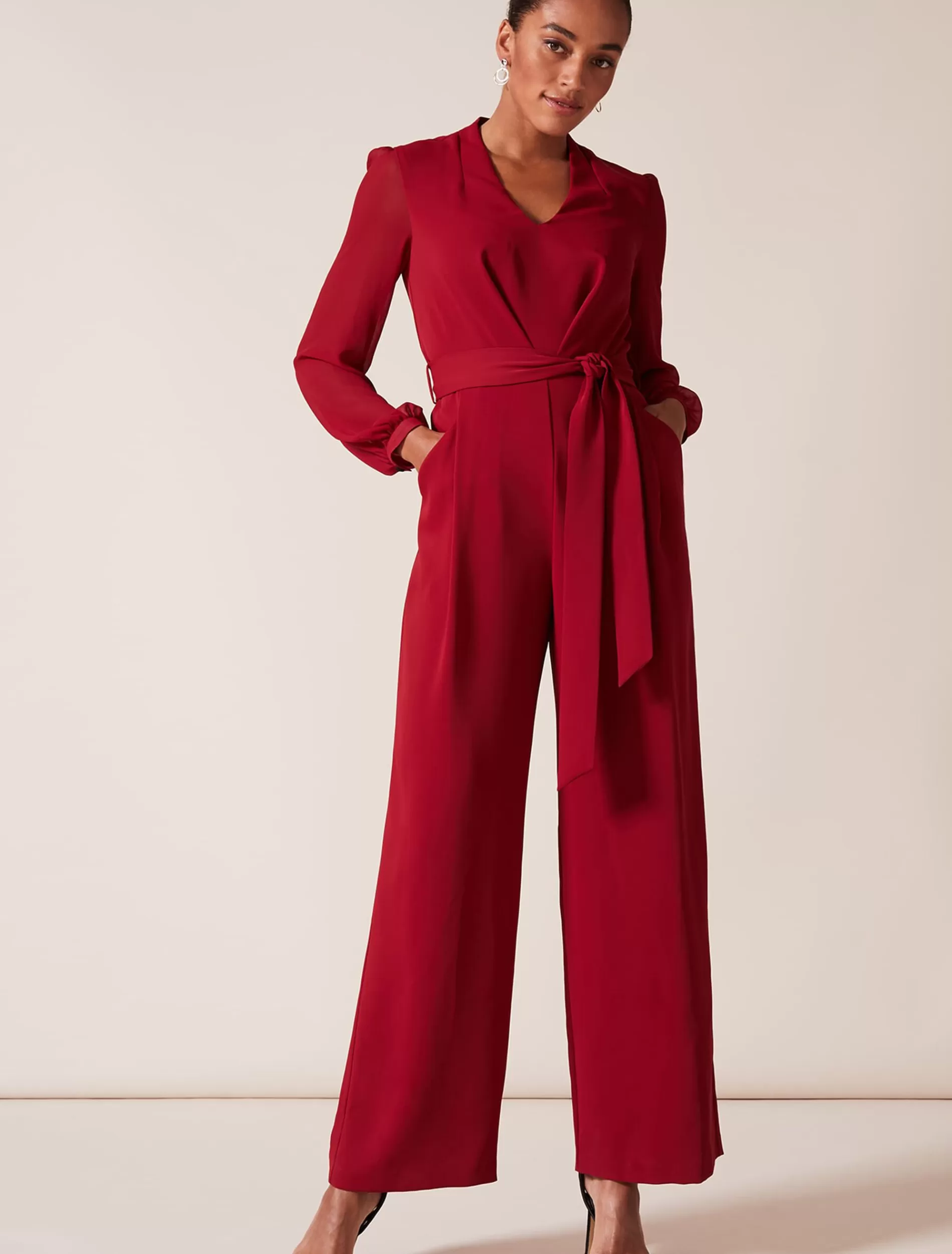 Phase Eight Audrey Jumpsuit Crimson Discount